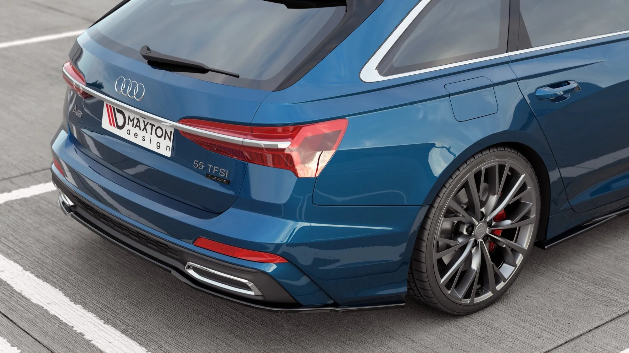 Baksplitter Audi A6 C8 S-Line 2018 - 2025 / S6 (C8) 2019 - 2025 | Glossy Black Edition – bilde 3