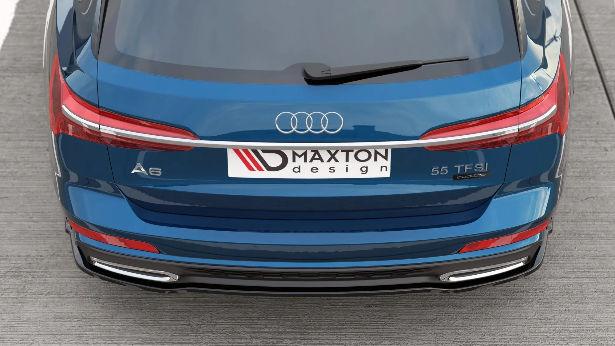 Baksplitter Audi A6 C8 S-Line 2018 - 2025 / S6 (C8) 2019 - 2025 | Glossy Black Edition – bilde 4