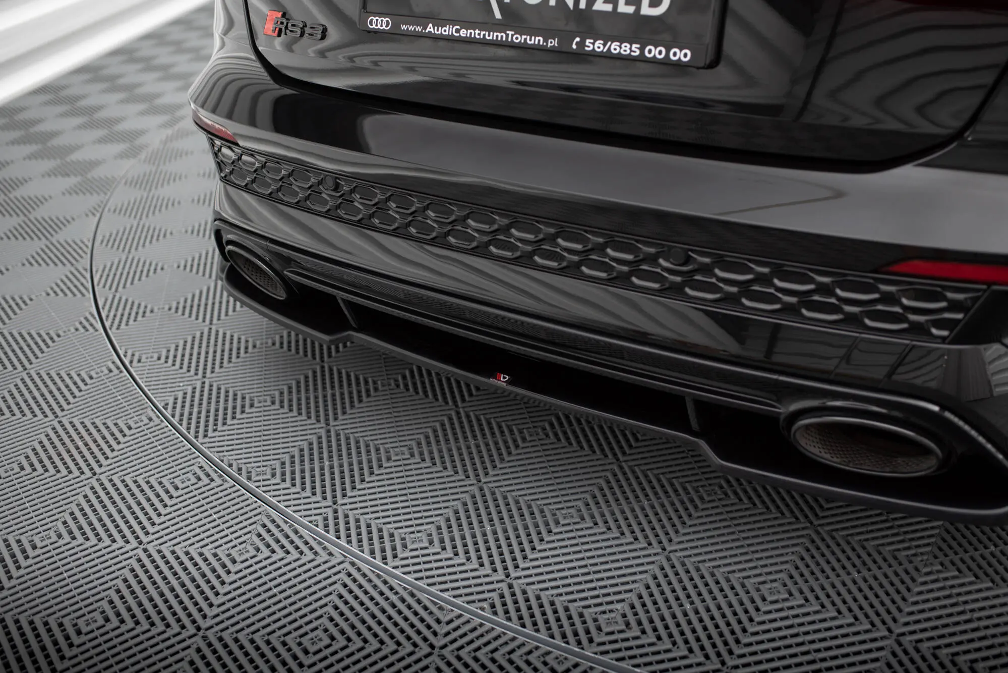 Baksplitter Audi RS3 Sportback (8Y) 2020 - > | Glossy Black Edition