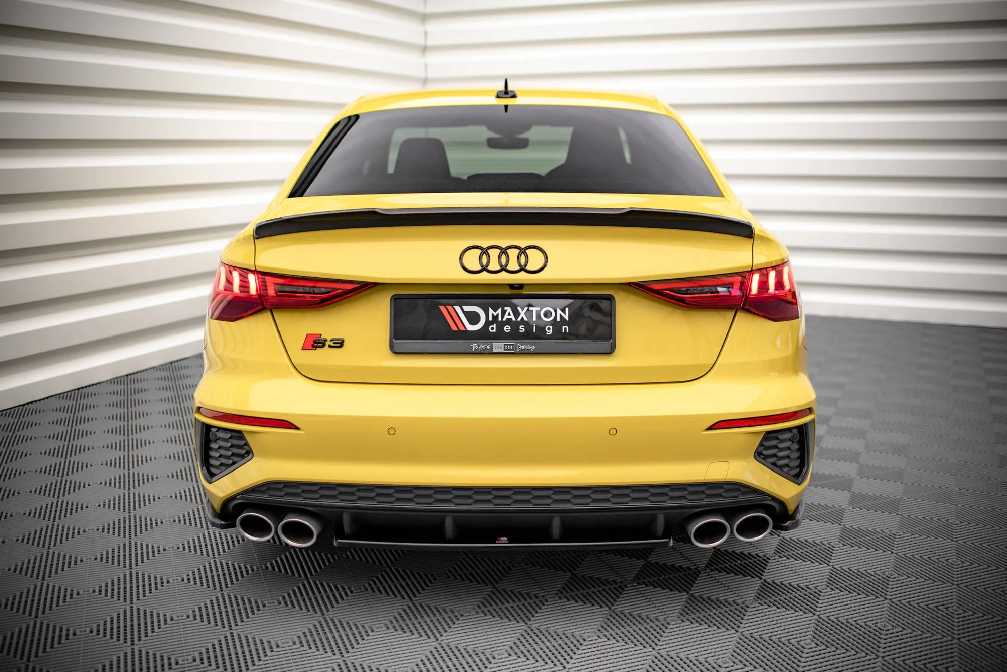 Baksplitter Audi S3 (8Y) Sedan 2020-> | Glossy Black Edition