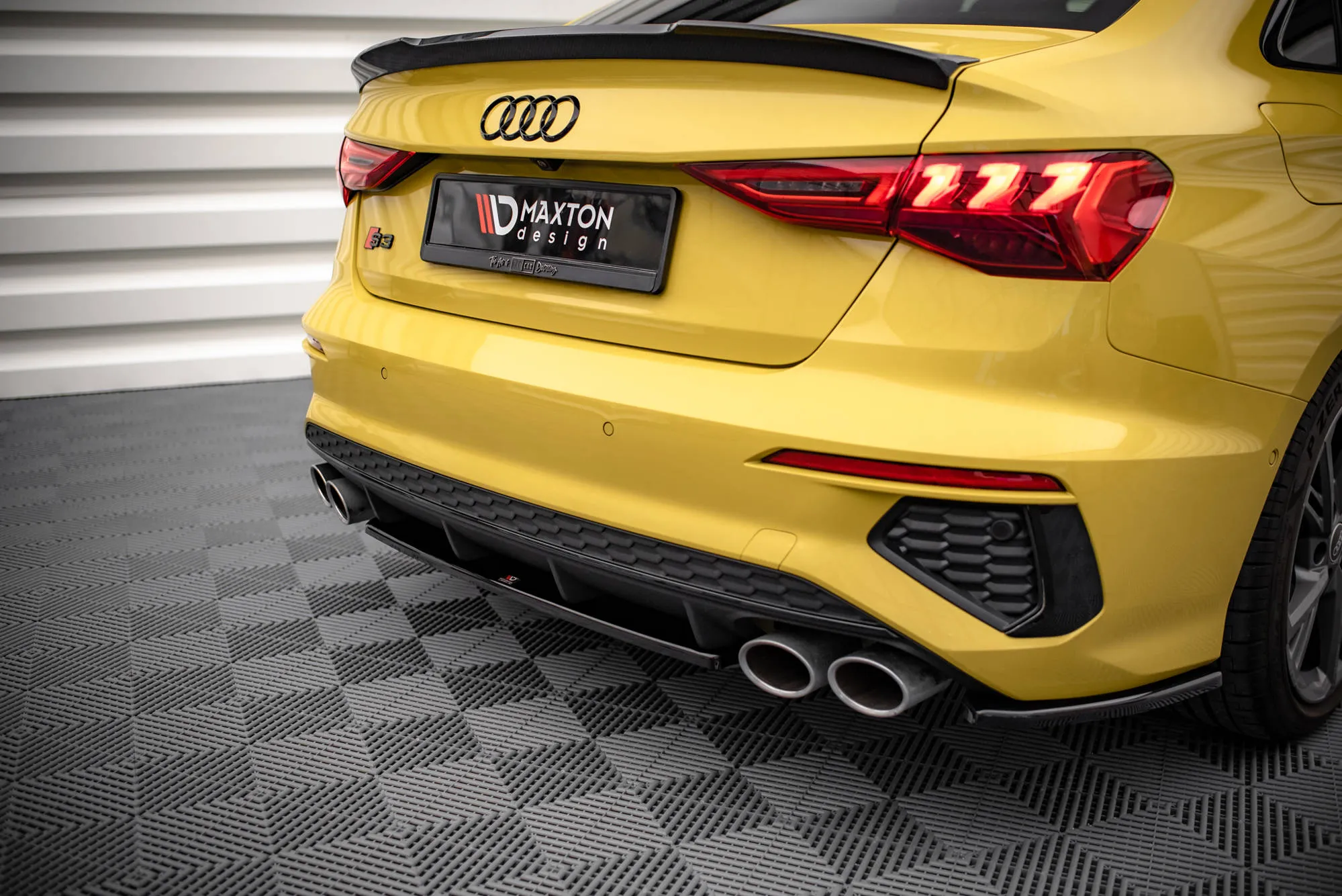 Baksplitter Audi S3 (8Y) Sedan 2020-> | Glossy Black Edition – bilde 2