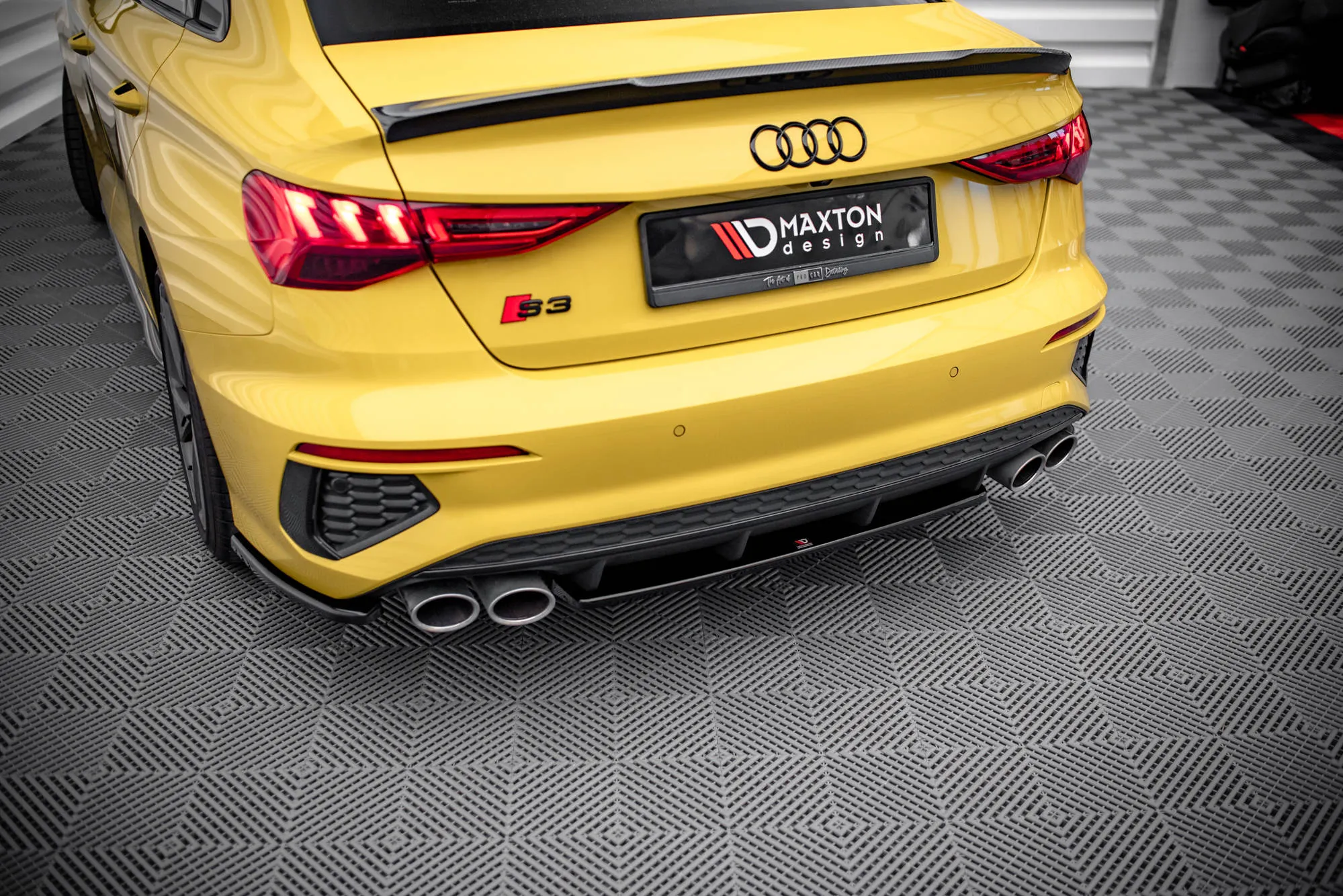 Baksplitter Audi S3 (8Y) Sedan 2020-> | Glossy Black Edition – bilde 3