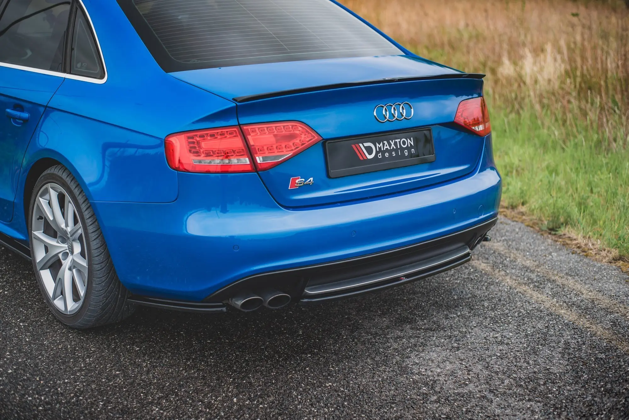 Baksplitter Audi S4 / A4 S-Line B8 Sedan 2008 - 2011 | Glossy Black Edition – bilde 2