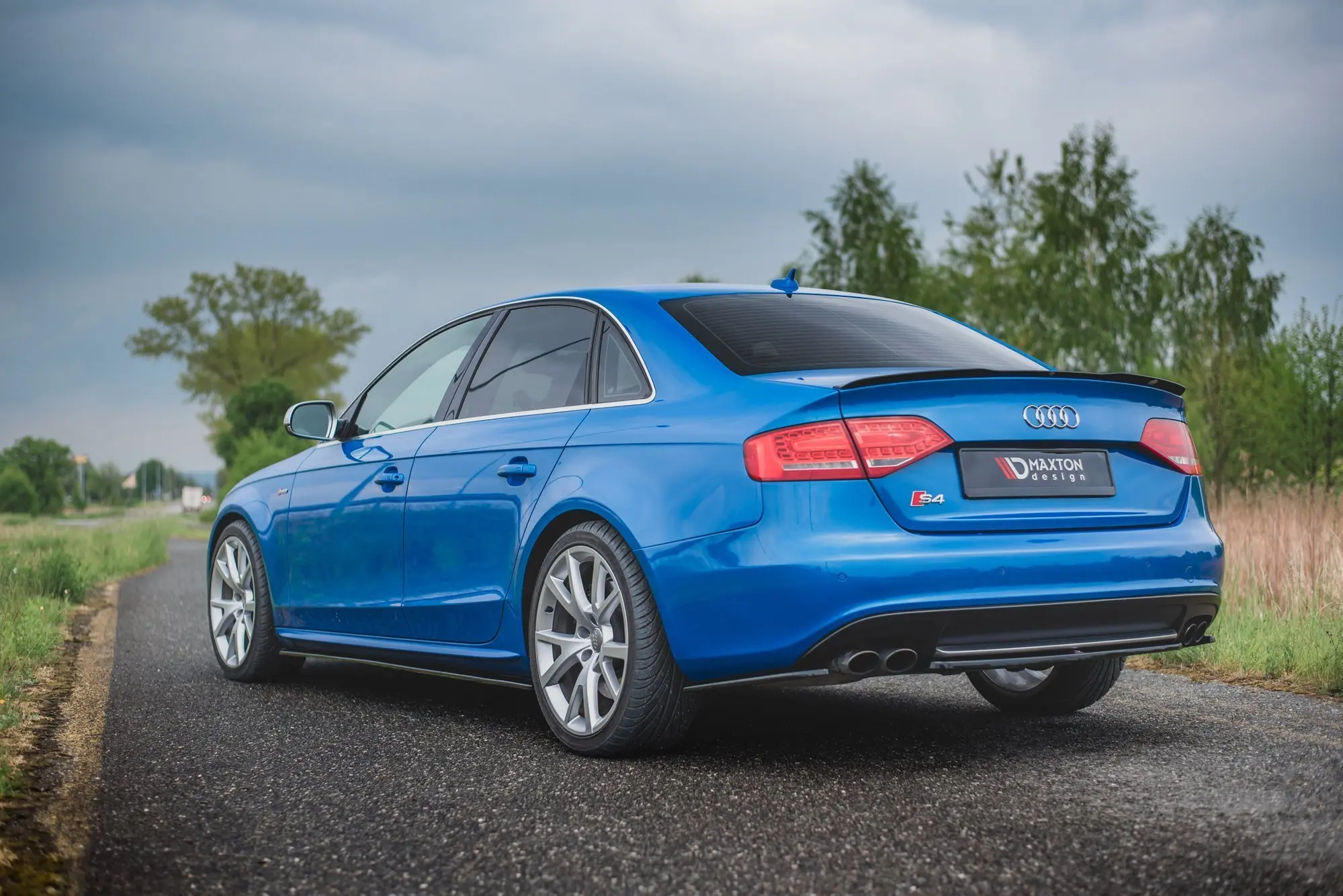 Baksplitter Audi S4 / A4 S-Line B8 Sedan 2008 - 2011 | Glossy Black Edition – bilde 3