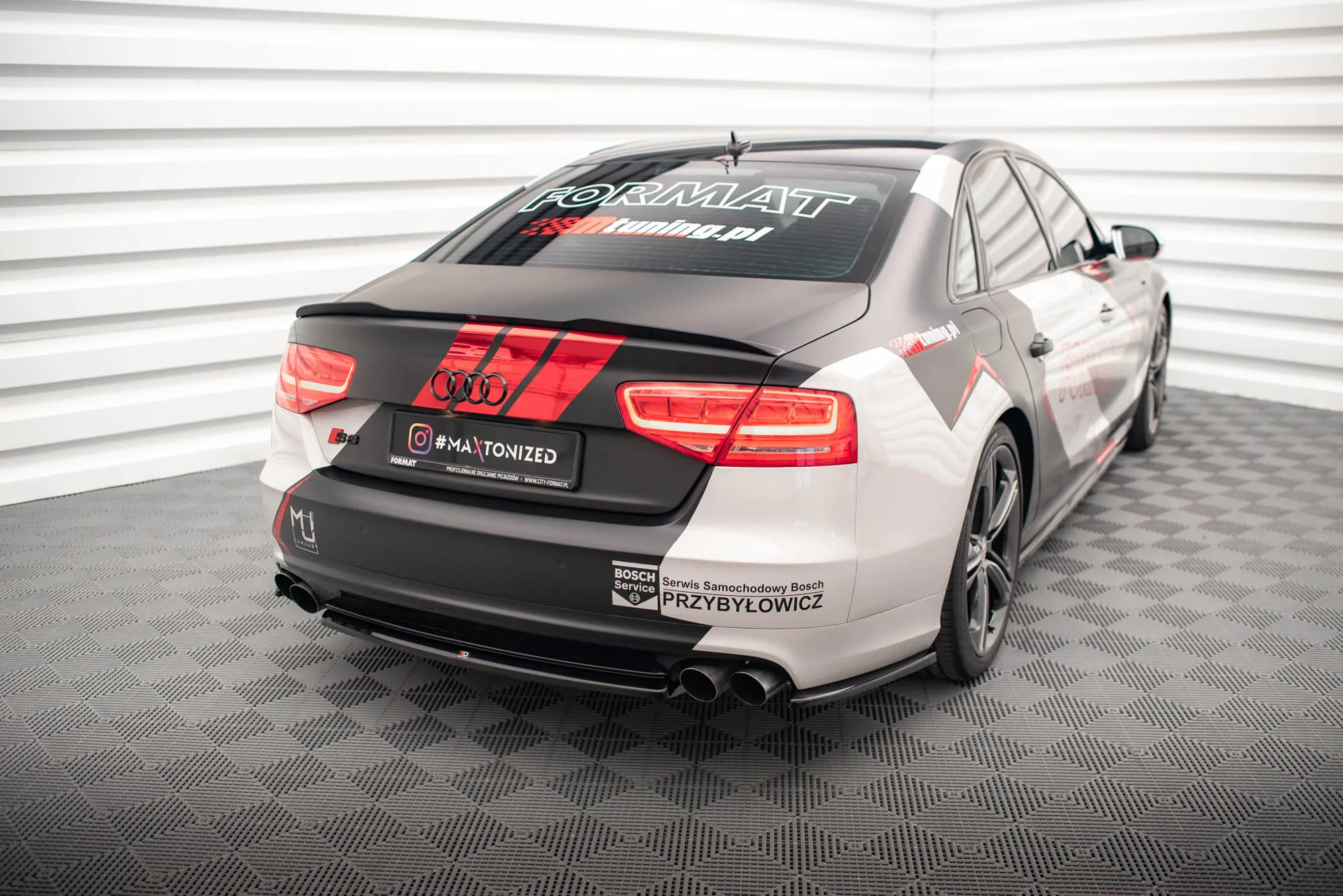 Baksplitter Audi S8 (D4) 2012-2015 | Glossy Black Edition – bilde 3