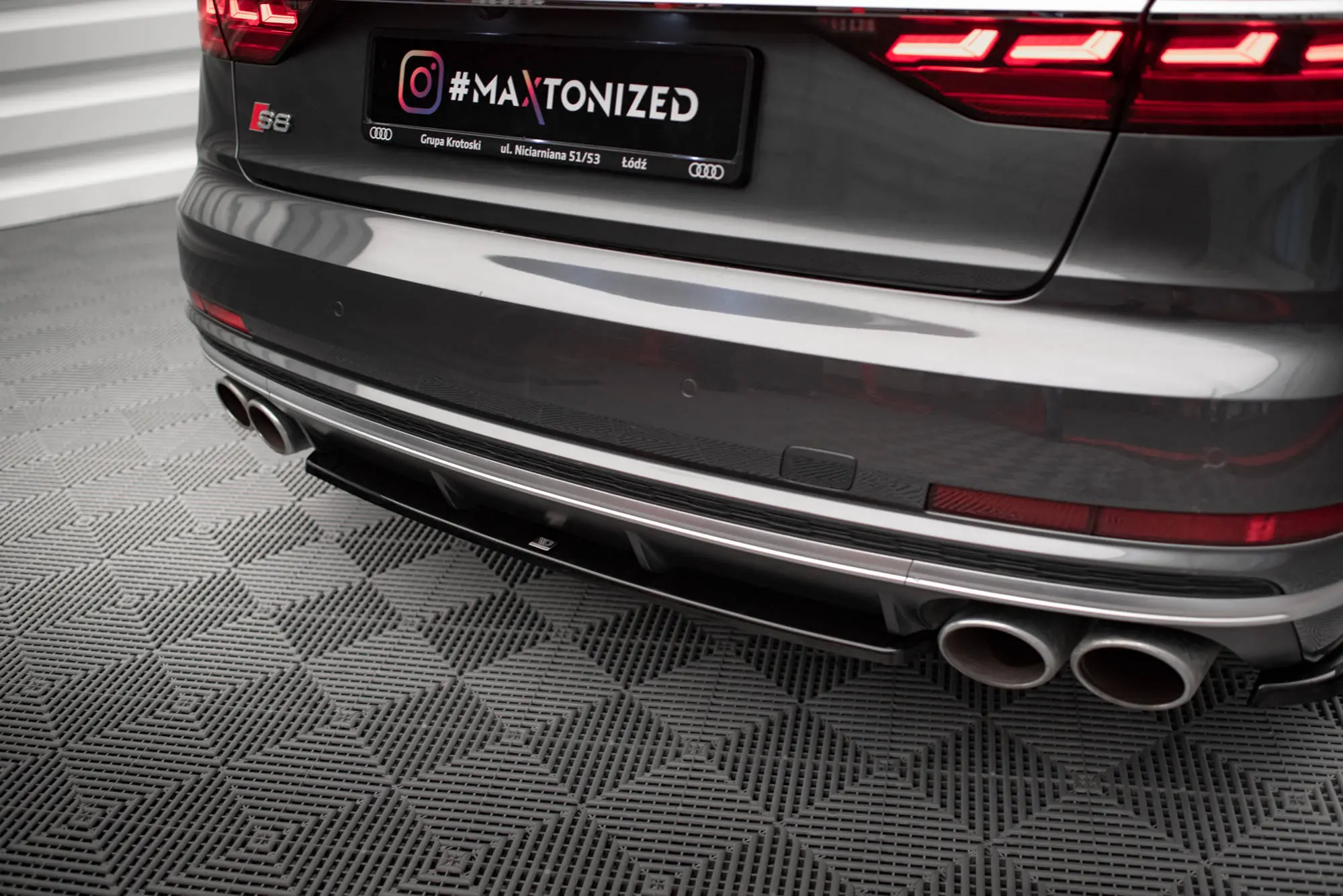 Baksplitter Audi S8 (D5) 2019 - 2021 | Glossy Black Edition – bilde 2