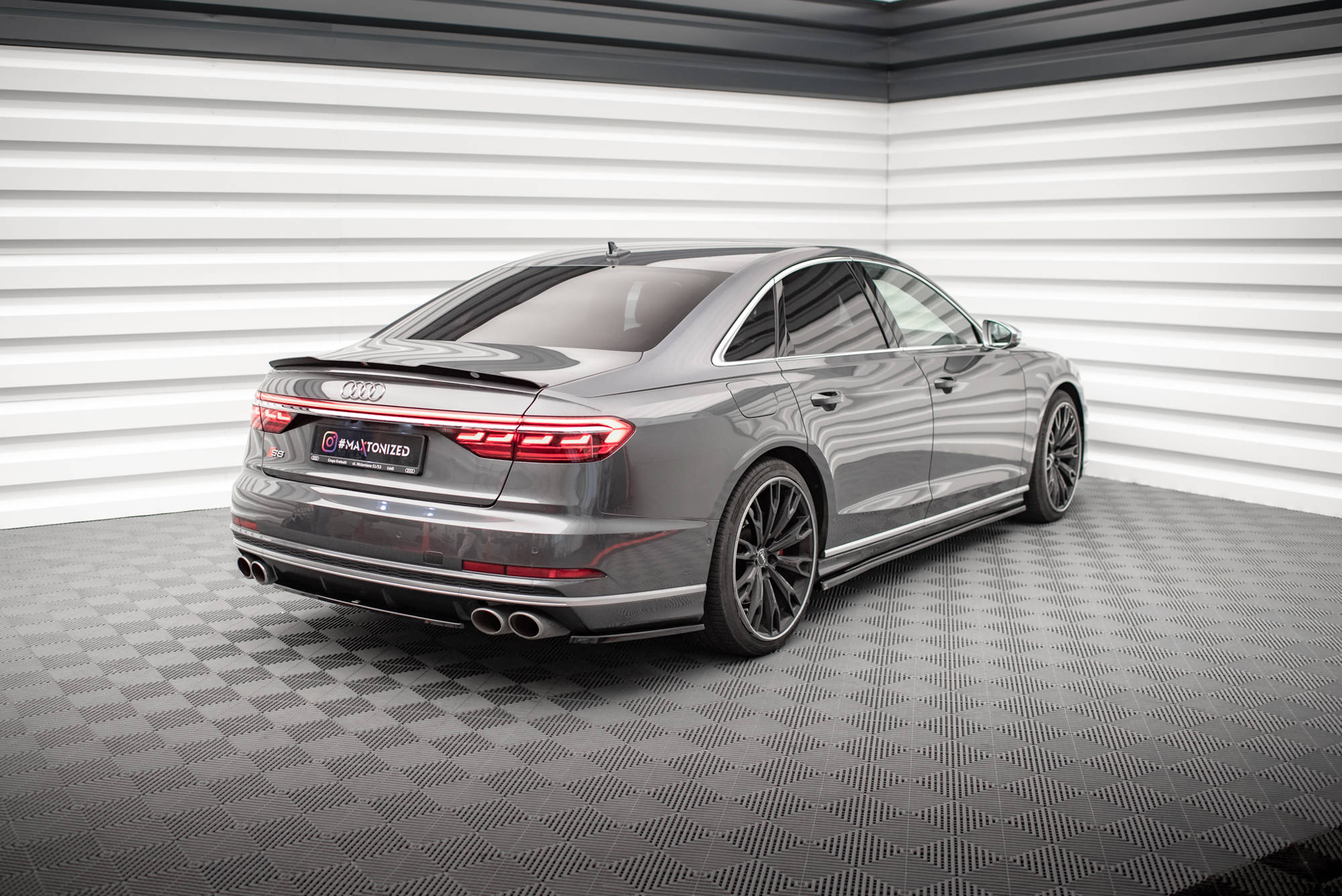 Baksplitter Audi S8 (D5) 2019 - 2021 | Glossy Black Edition – bilde 4