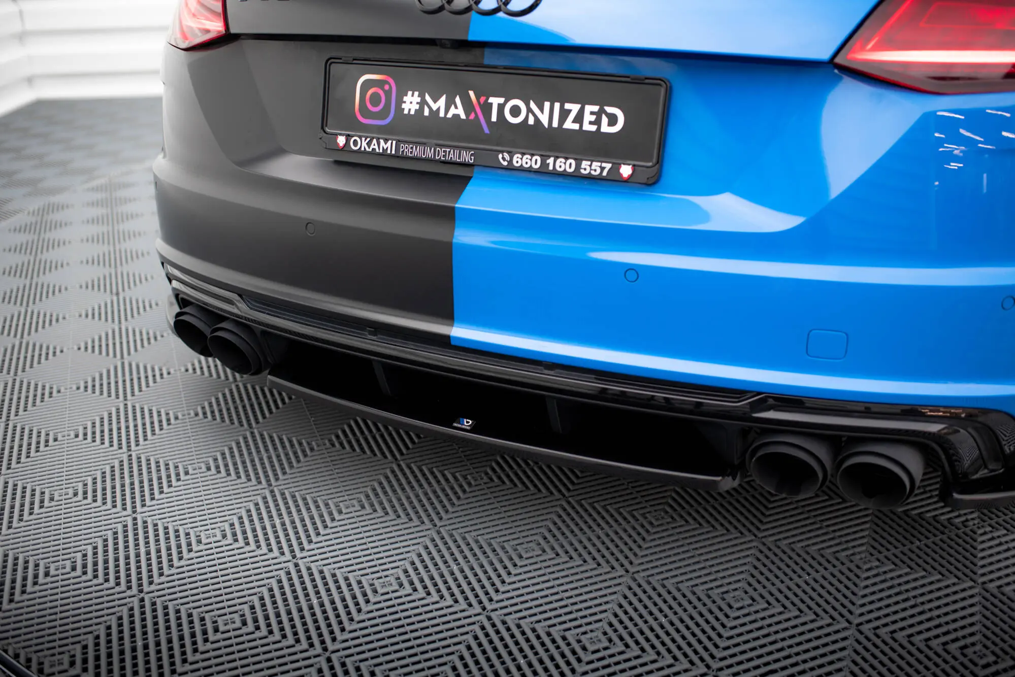 Baksplitter Audi TT S (8S) 2014 - 2018 | Glossy Black Edition