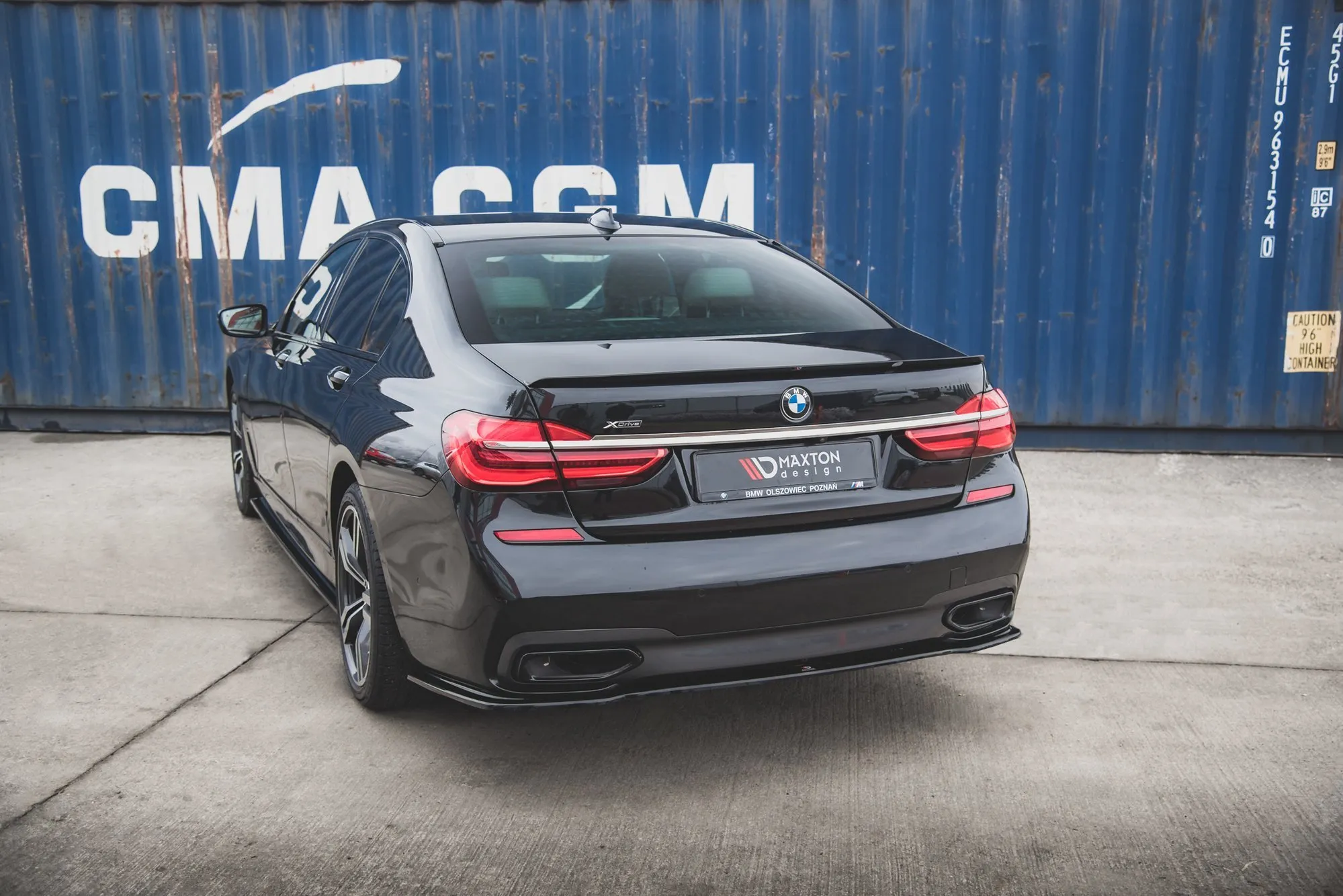 Baksplitter BMW 7 (G11) M-pakke 2015-2018 | Glossy Black Edition