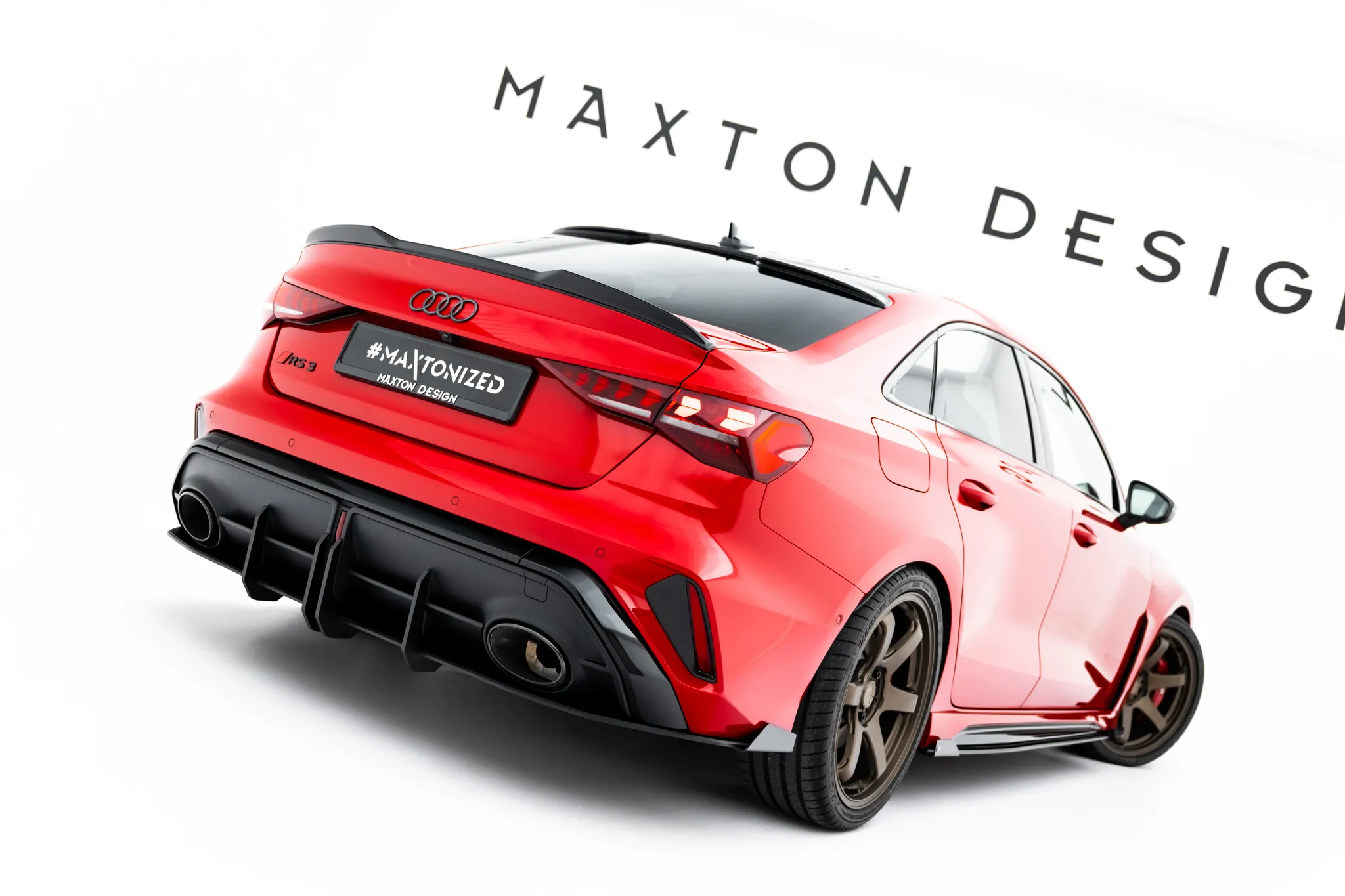 Baksplitter-flopper Audi RS3 Sedan 8Y Facelift 2024 -> | Glossy Black Edition – bilde 2