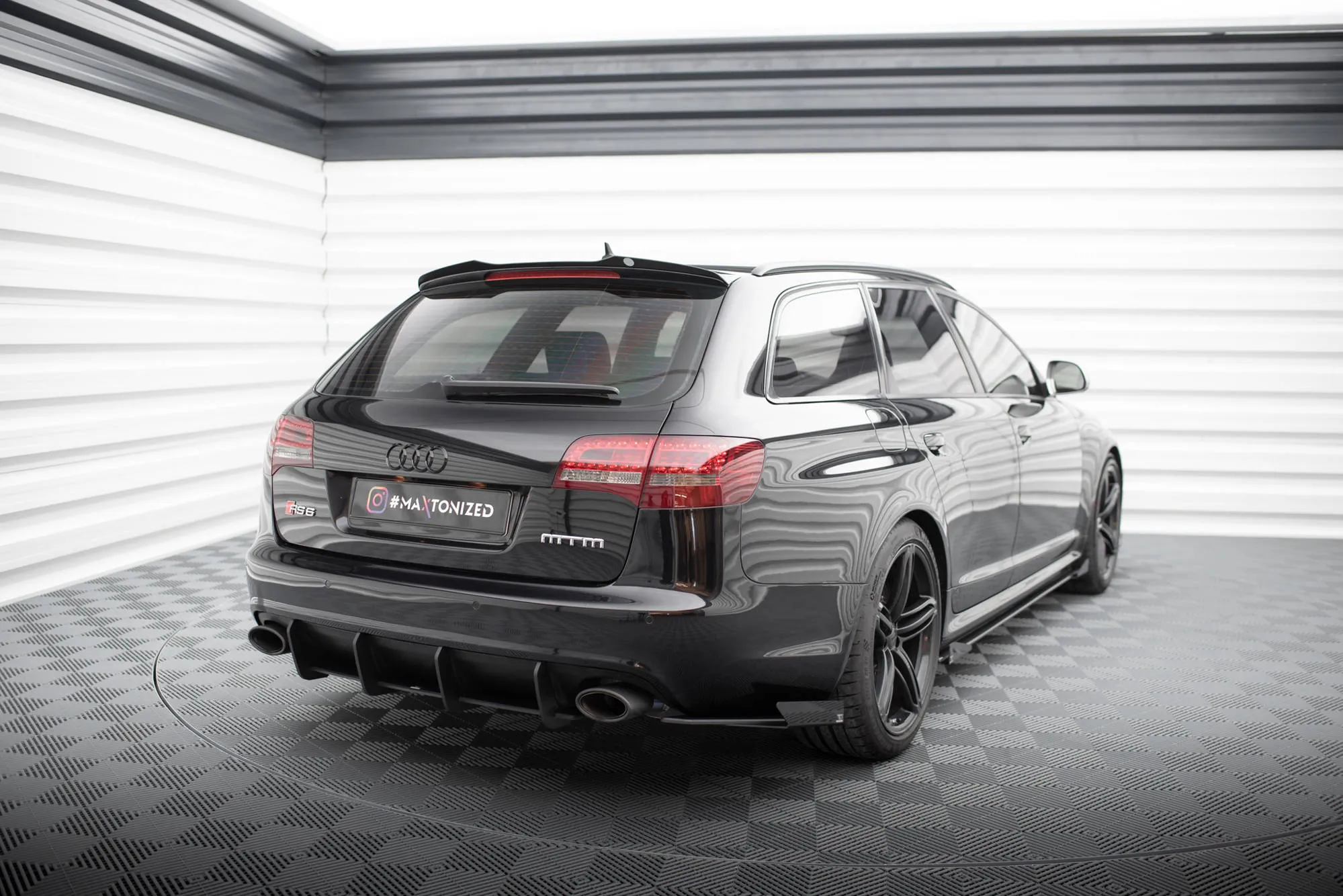 Baksplitter-flopper Audi RS6 (C6) Avant 2007 - 2010 | Glossy Black Edition – bilde 2