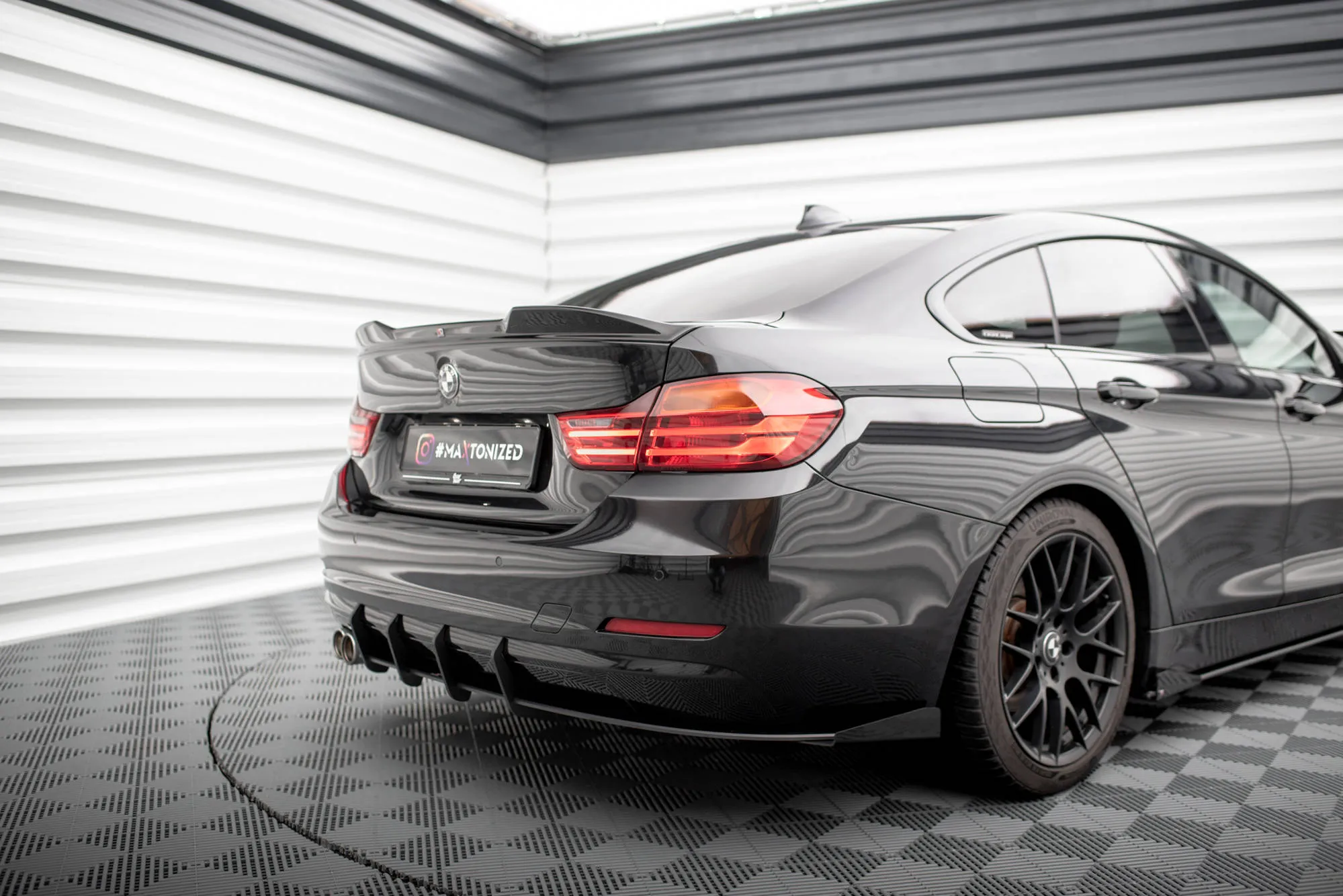 Baksplitter-flopper BMW 4 Gran Coupe (F36) 2014-2017 | Glossy Black Edition – bilde 2