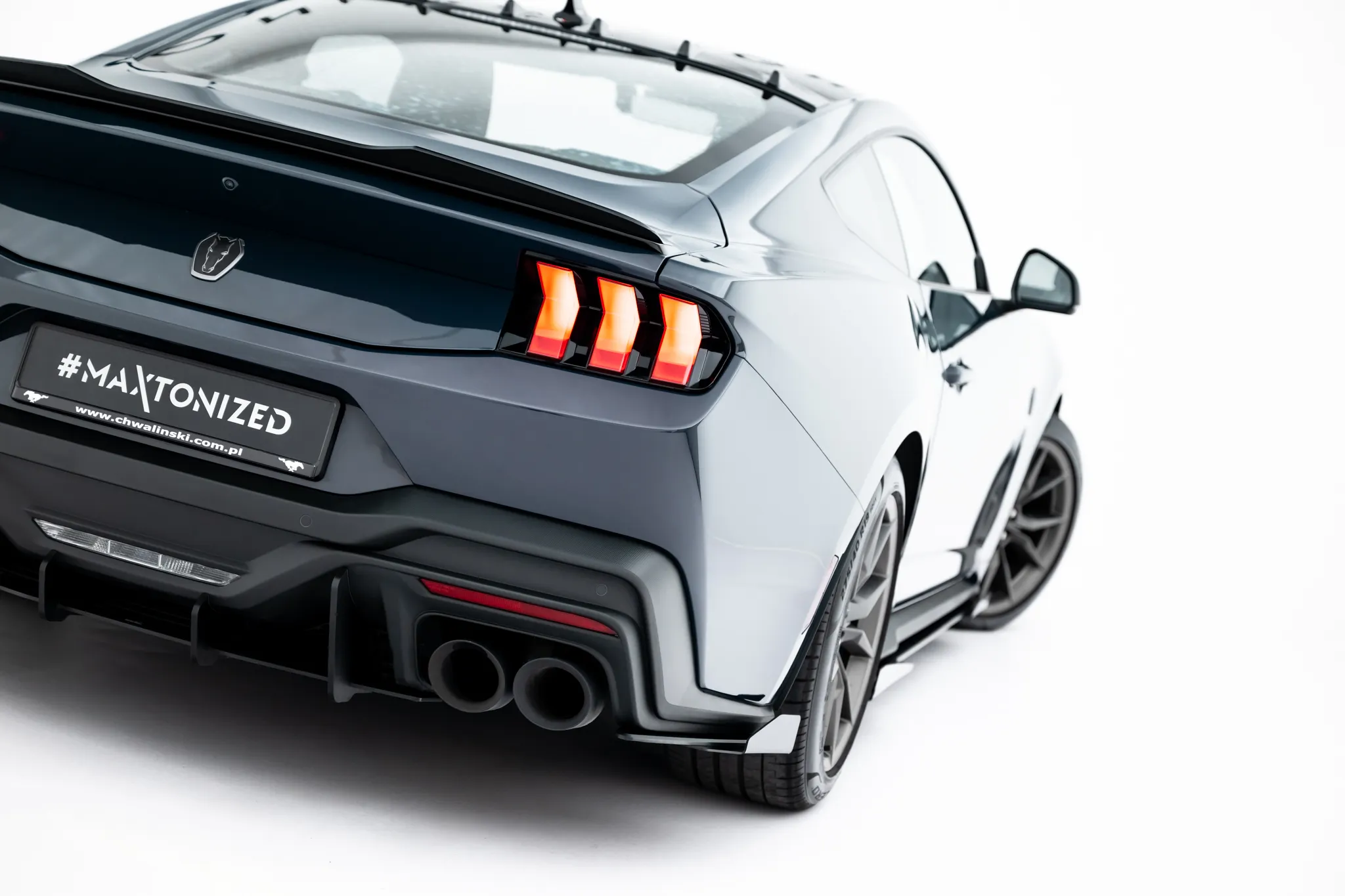 Baksplitter-flopper Ford Mustang (Mk7) 2023-2026 | Glossy Black Edition