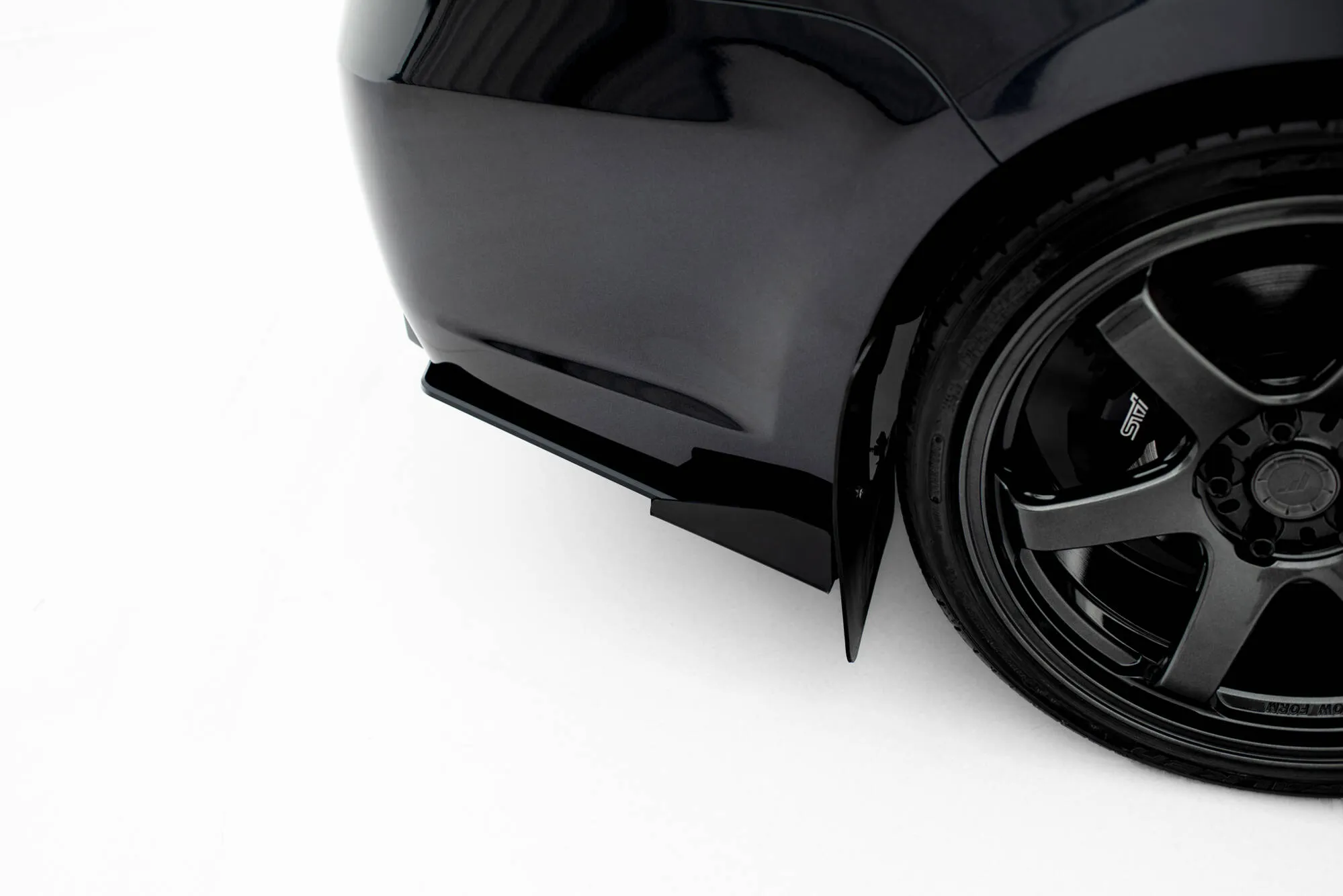 Baksplitter-flopper Subaru Impreza WRX STI III Facelift 2010 - 2014 | Glossy Black Edition