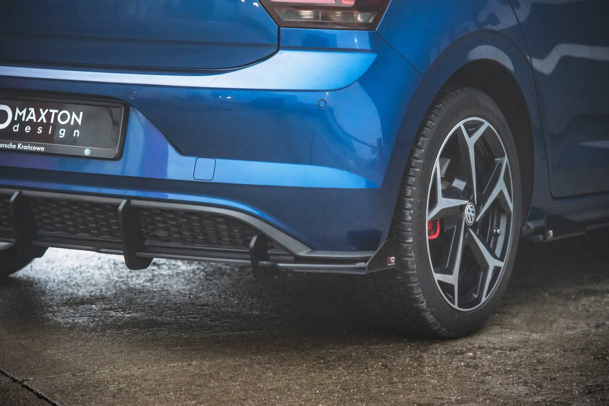Baksplitter-flopper VW Polo VI GTI 2017-2021 | Glossy Black Edition