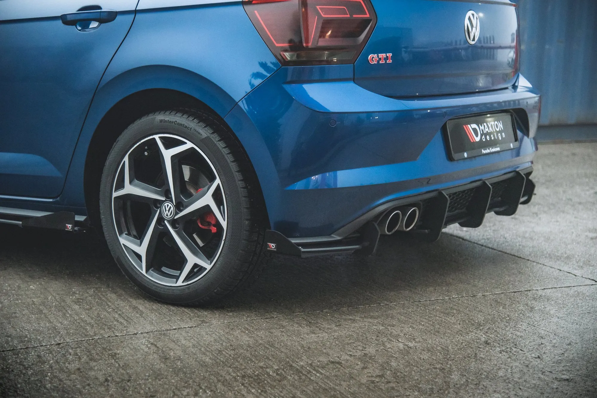 Baksplitter-flopper VW Polo VI GTI 2017-2021 | Glossy Black Edition – bilde 3