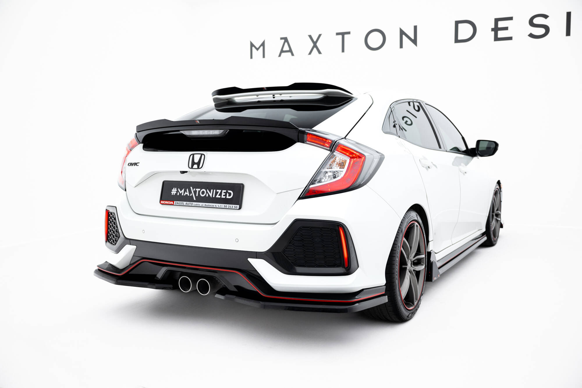 Baksplitter Honda Civic Sport X 2016 - 2019 | Glossy Black Edition – bilde 2
