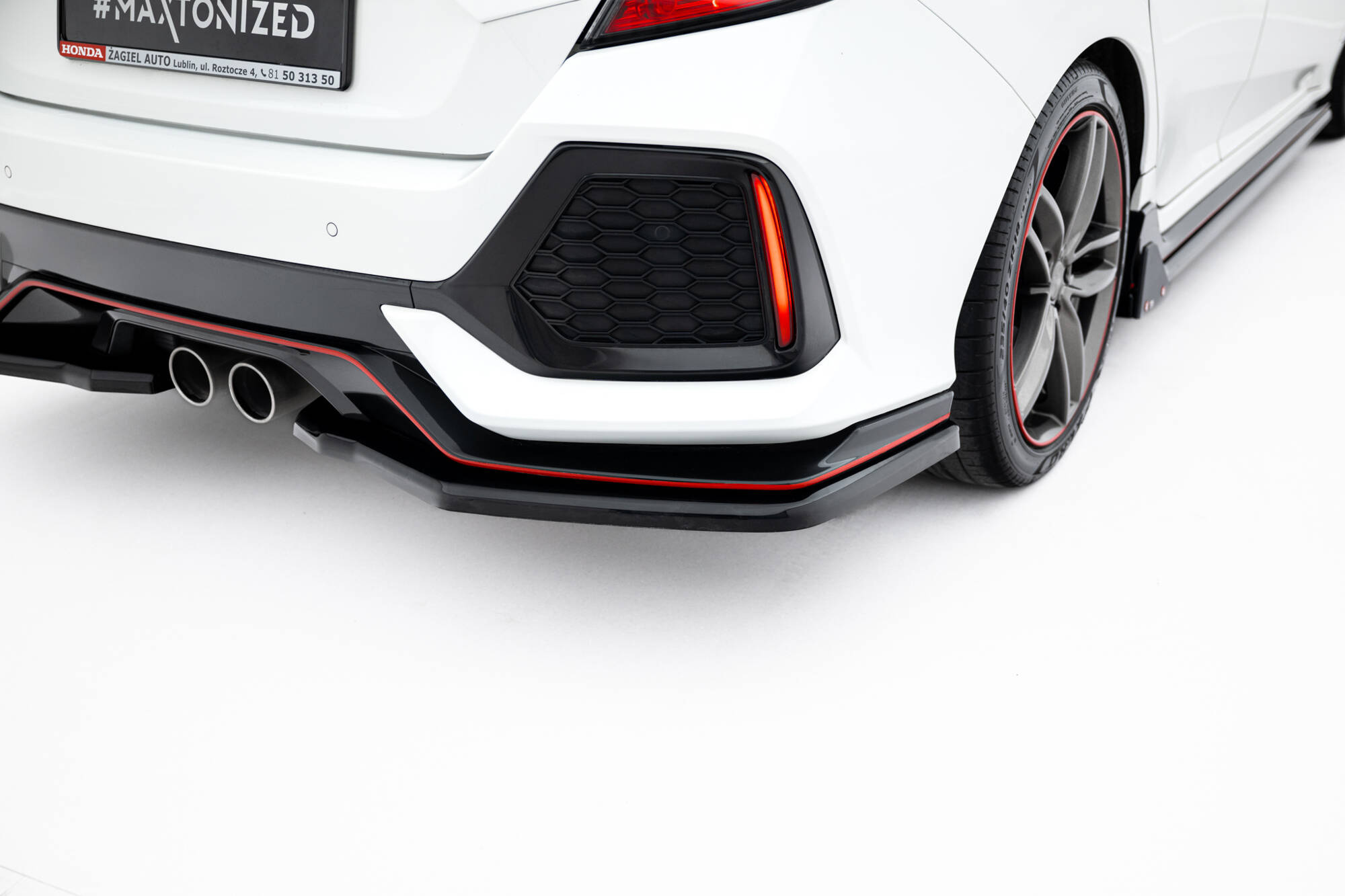 Baksplitter Honda Civic Sport X 2016 - 2019 | Glossy Black Edition – bilde 3