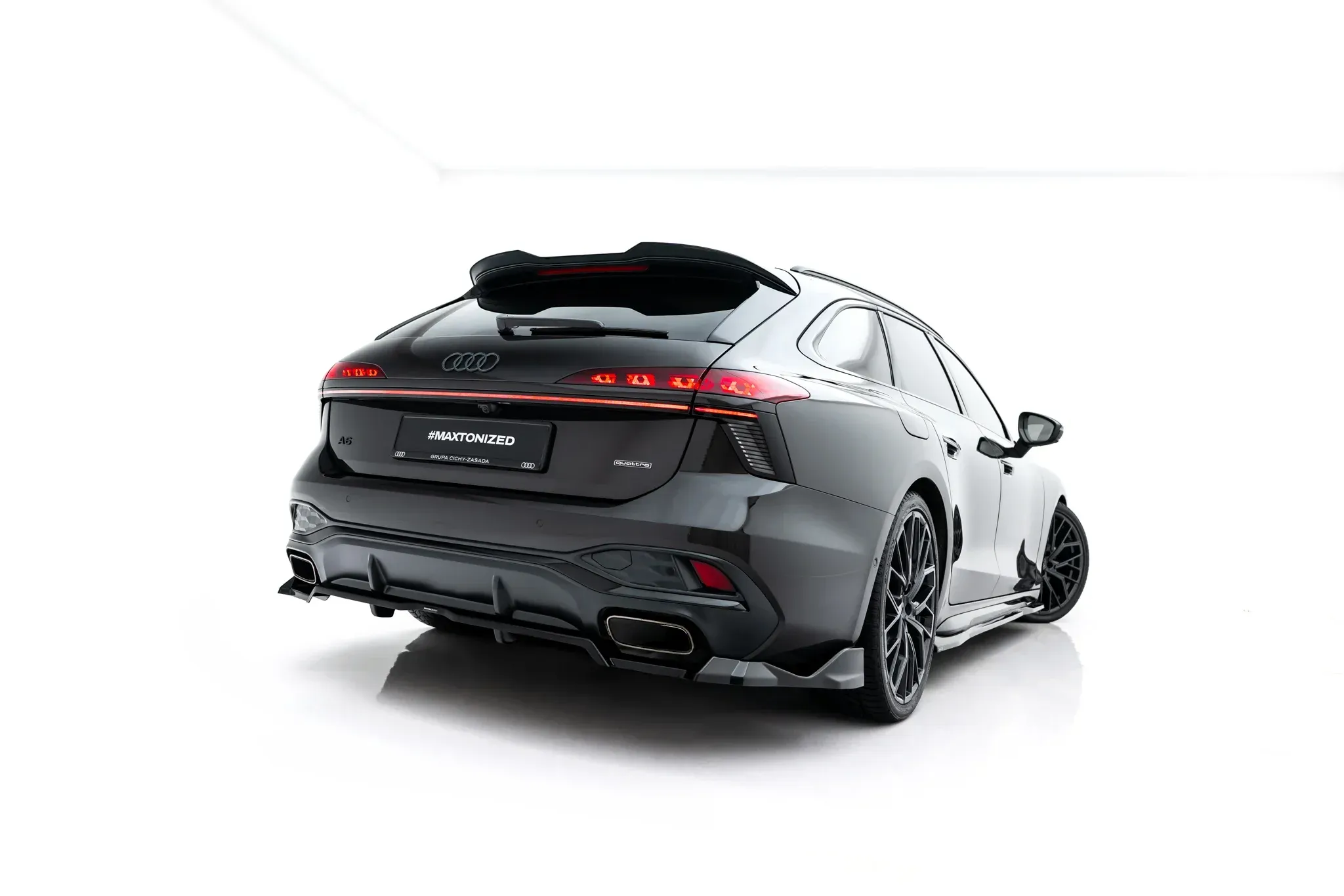 Baksplitter med diffuser Audi A6 S-Line C9 2025 -> | Glossy Black Edition V3