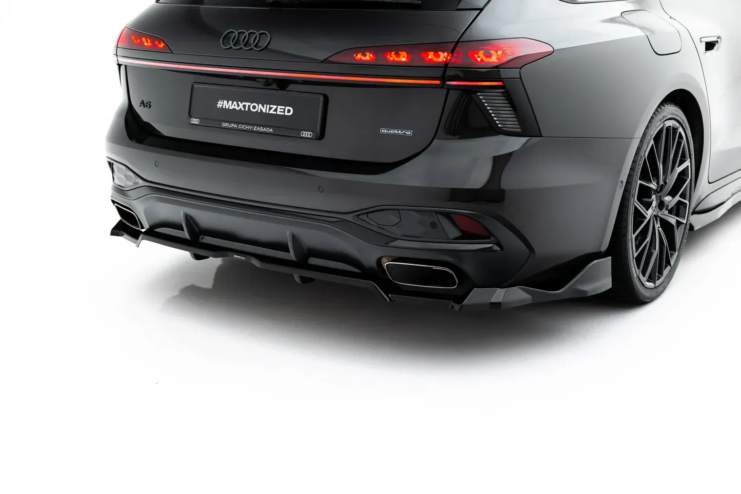 Baksplitter med diffuser Audi A6 S-Line (C9) 2025 -> | Glossy Black Edition V4 – bilde 3