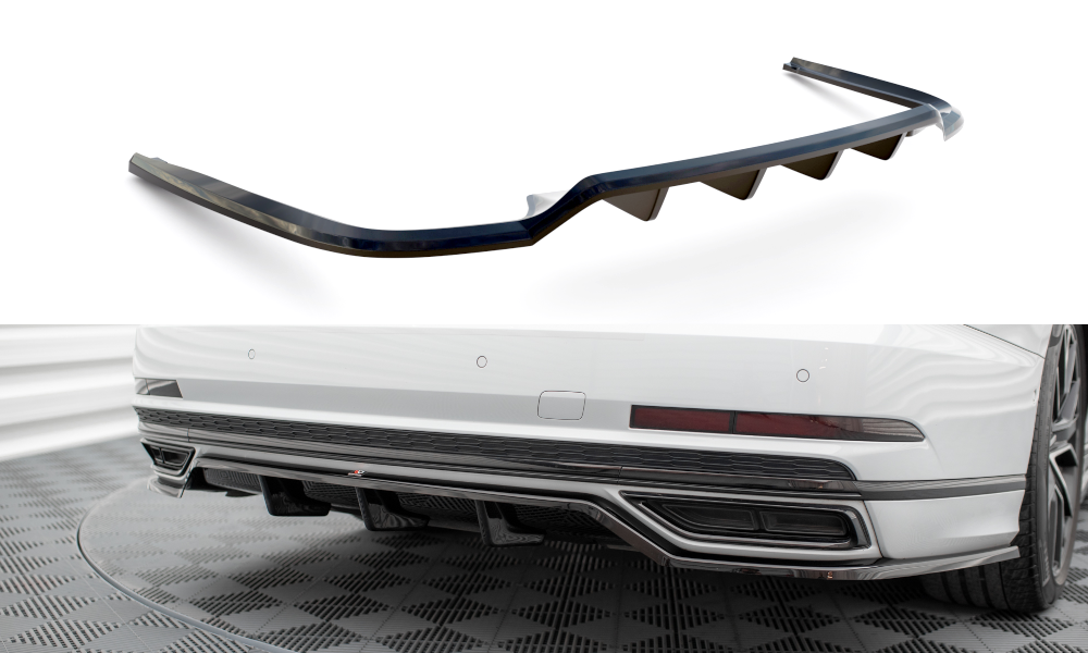 Baksplitter med diffuser Audi A8 D5 S-Line 2017 - 2021 | Glossy Black Edition – bilde 3
