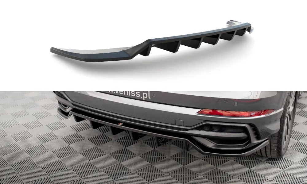 Baksplitter med diffuser Audi Q3 F3 S-Line 2018 - 2025 | Glossy Black Edition – bilde 3