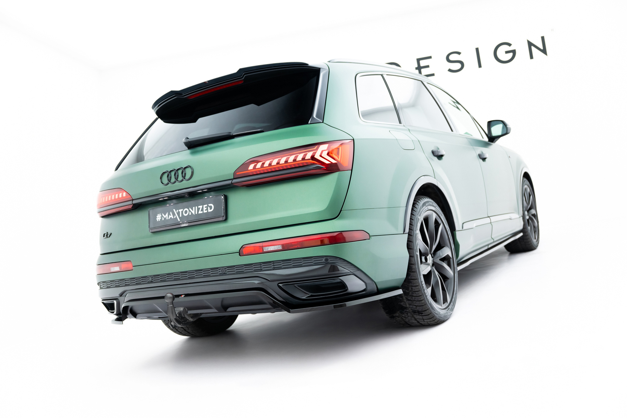 Baksplitter med diffuser Audi Q7 II Facelift 2019 - 2023  | Glossy Black Edition – bilde 4