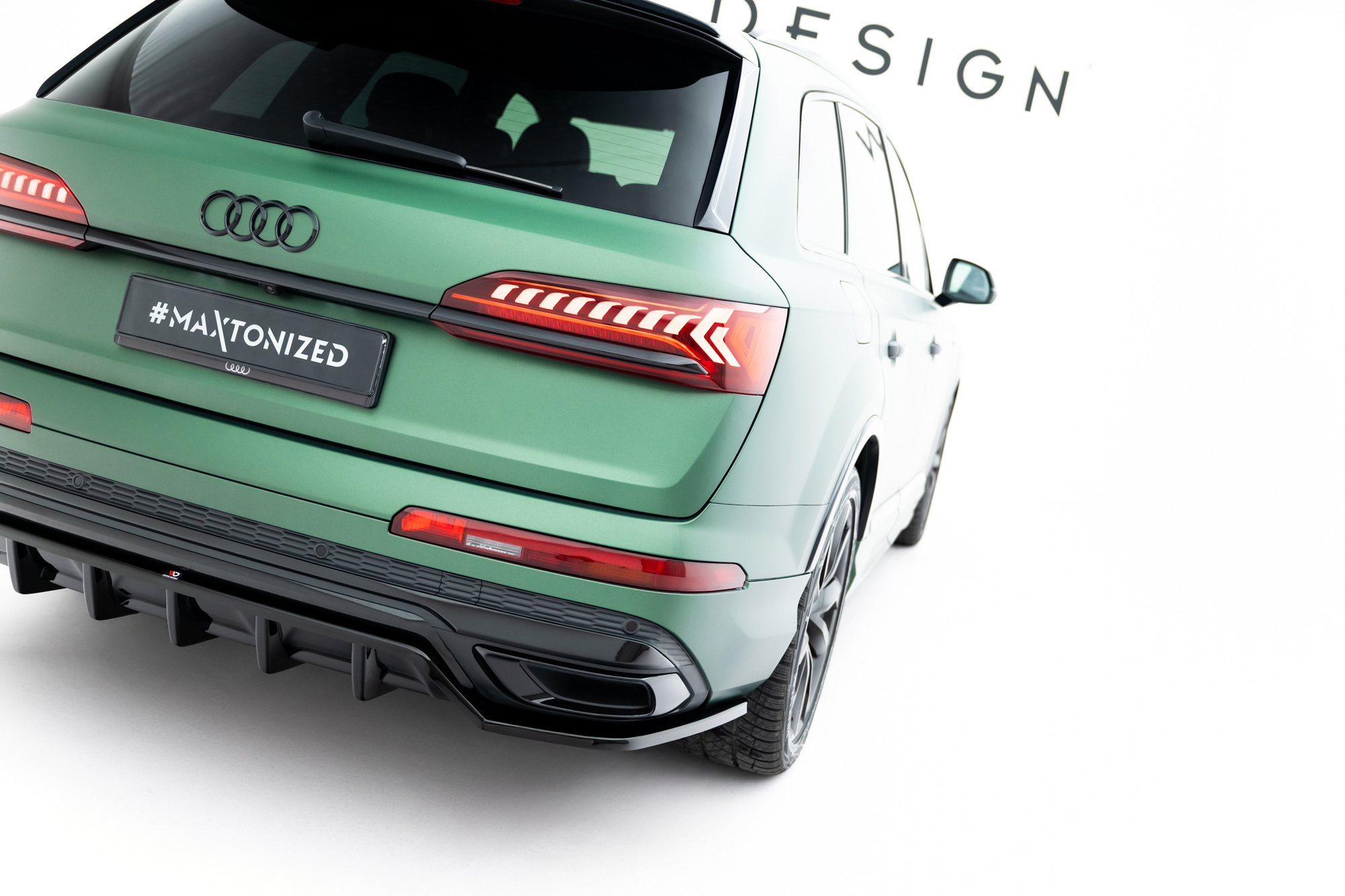 Baksplitter med diffuser Audi Q7 II Facelift 2019 - 2023  | Glossy Black Edition – bilde 5
