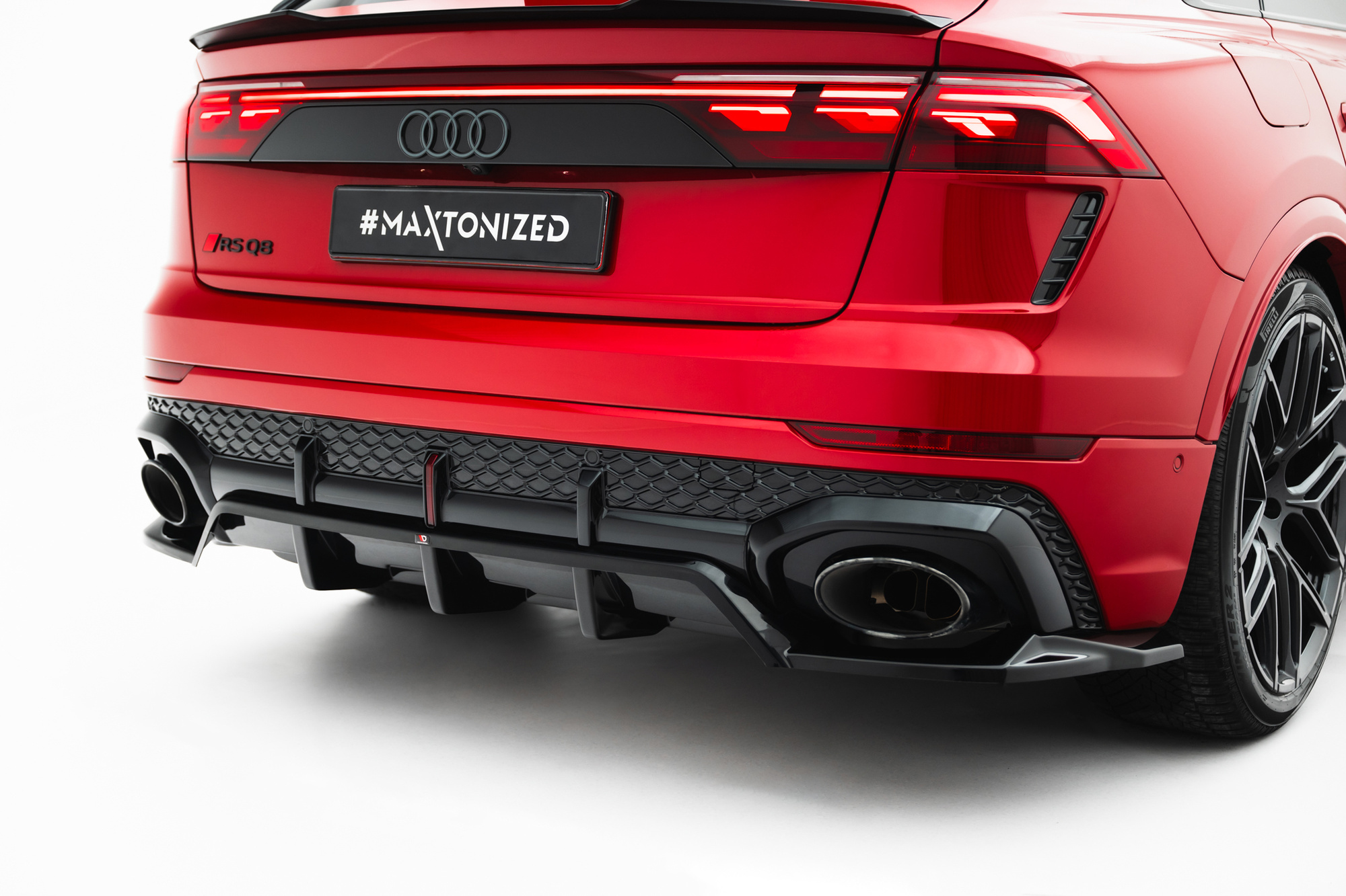 Baksplitter med diffuser Audi RS Q8 I Facelift 2025 ->  | Glossy Black Edition – bilde 3