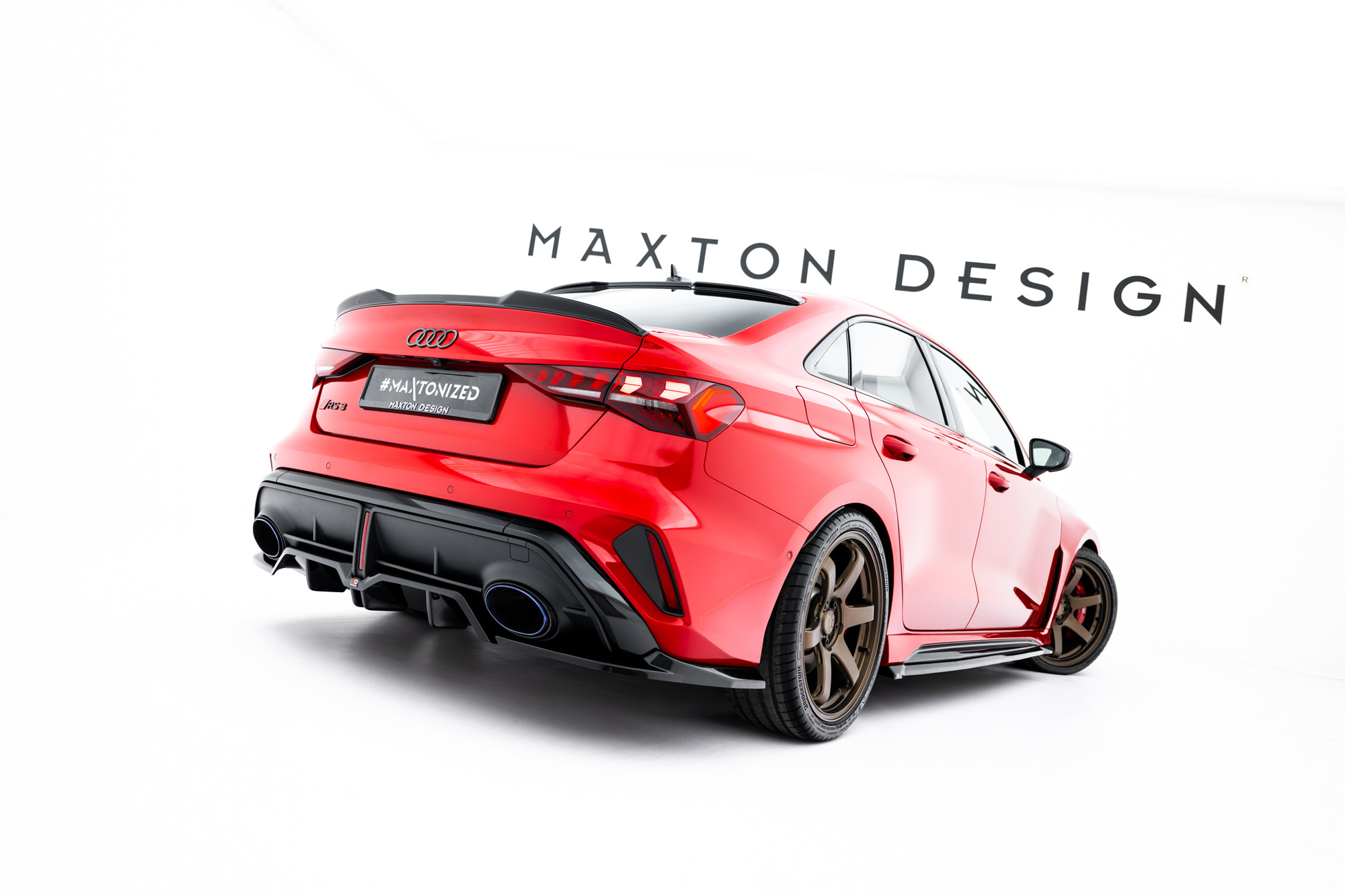 Baksplitter med diffuser Audi RS3 8Y Facelift 2024 -> | Glossy Black Edition V1 – bilde 2