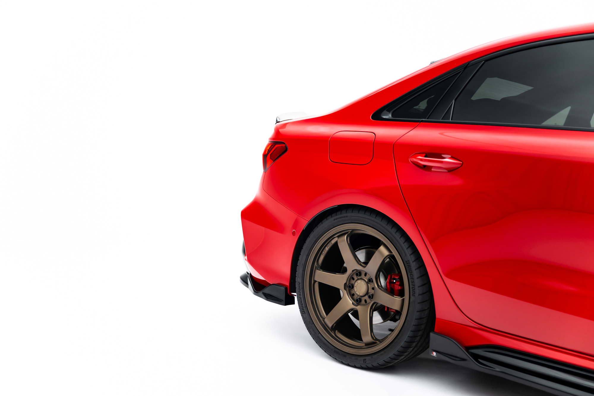 Baksplitter med diffuser Audi RS3 (8Y) Facelift 2024 -> | Glossy Black Edition V2 – bilde 5