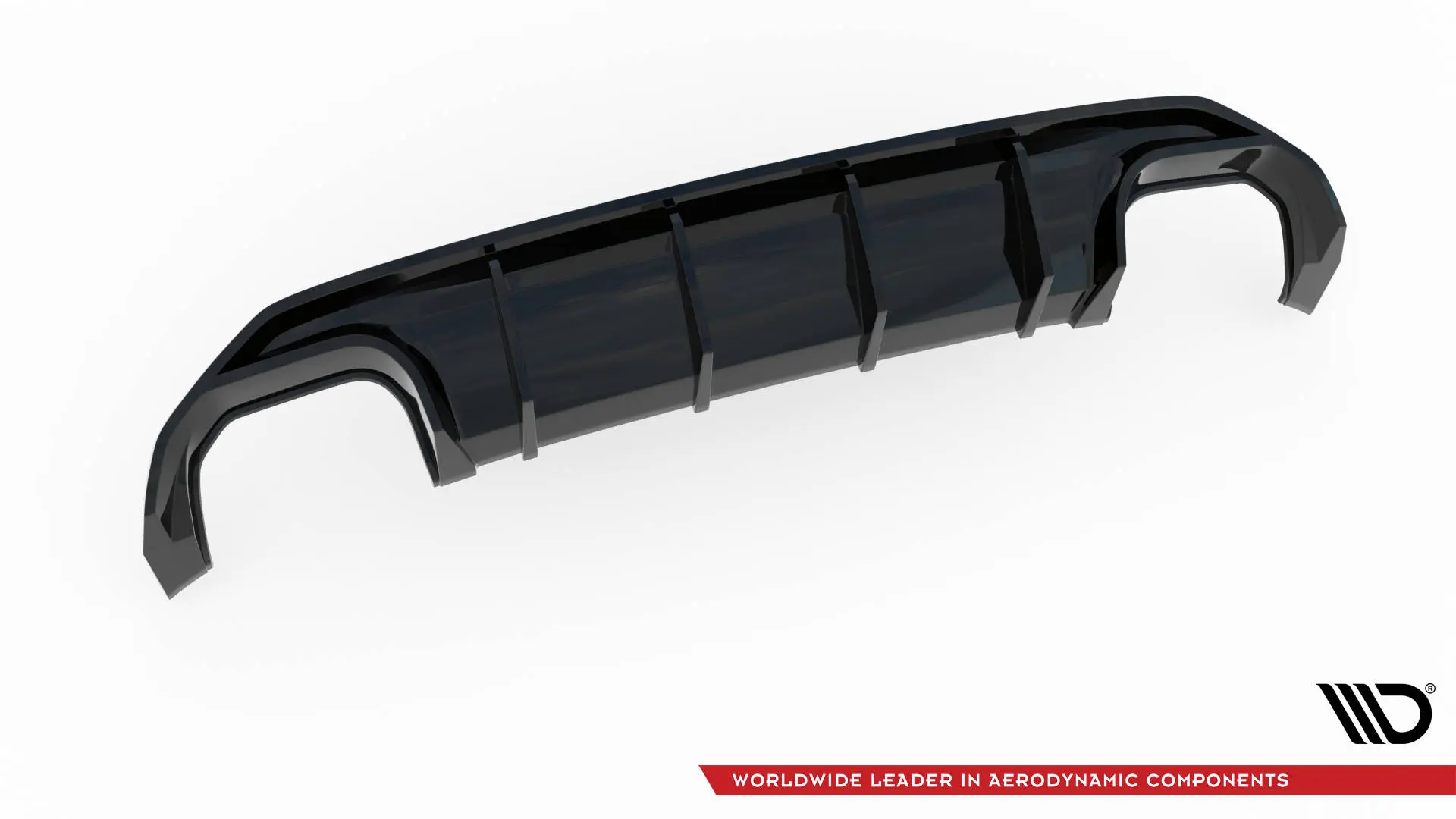 Baksplitter med diffuser Audi S3 (8Y) Sedan 2020-> | Glossy Black Edition – bilde 7