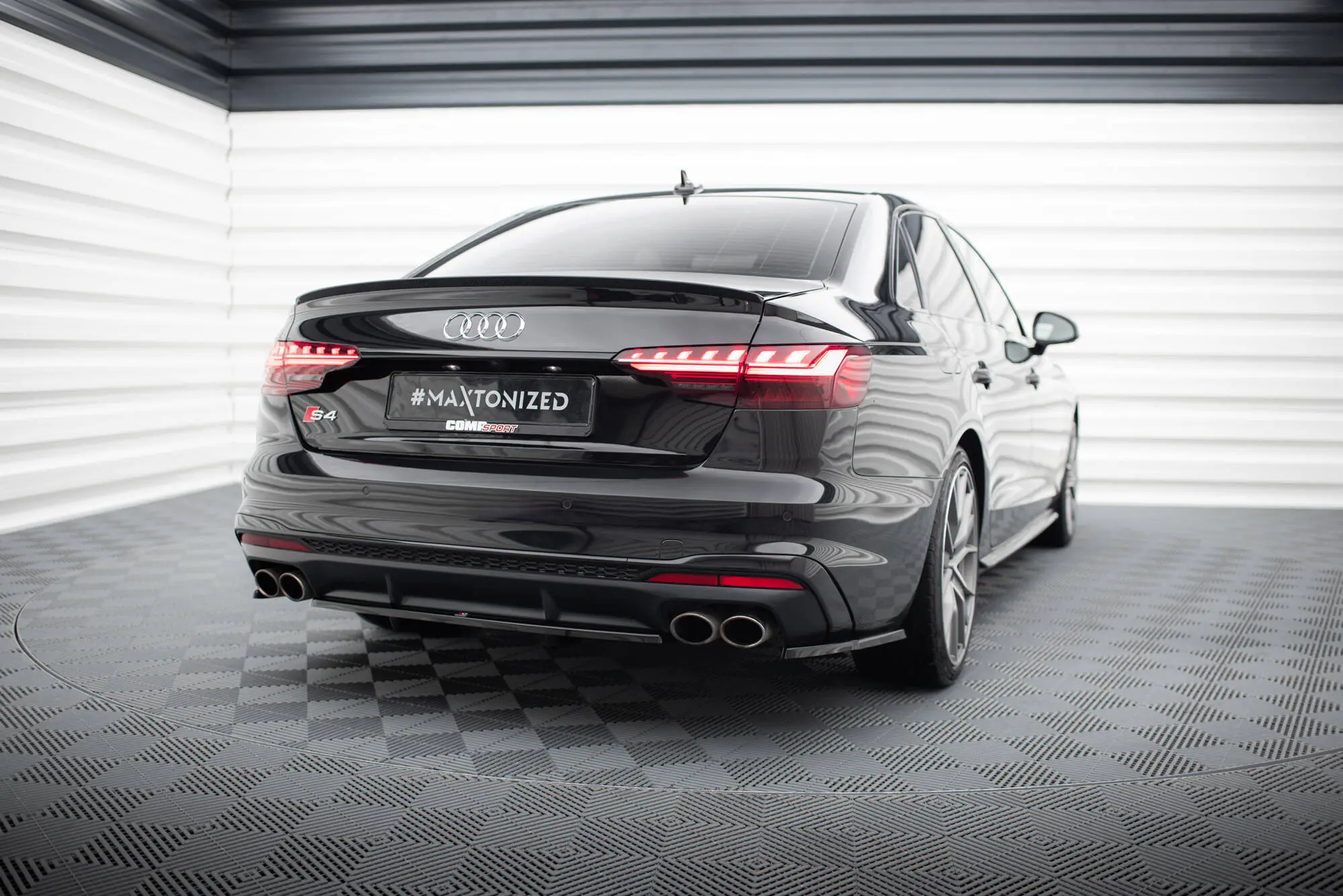 Baksplitter med diffuser Audi S4 (B9) facelift 2019 - > | Glossy Black Edition – bilde 4
