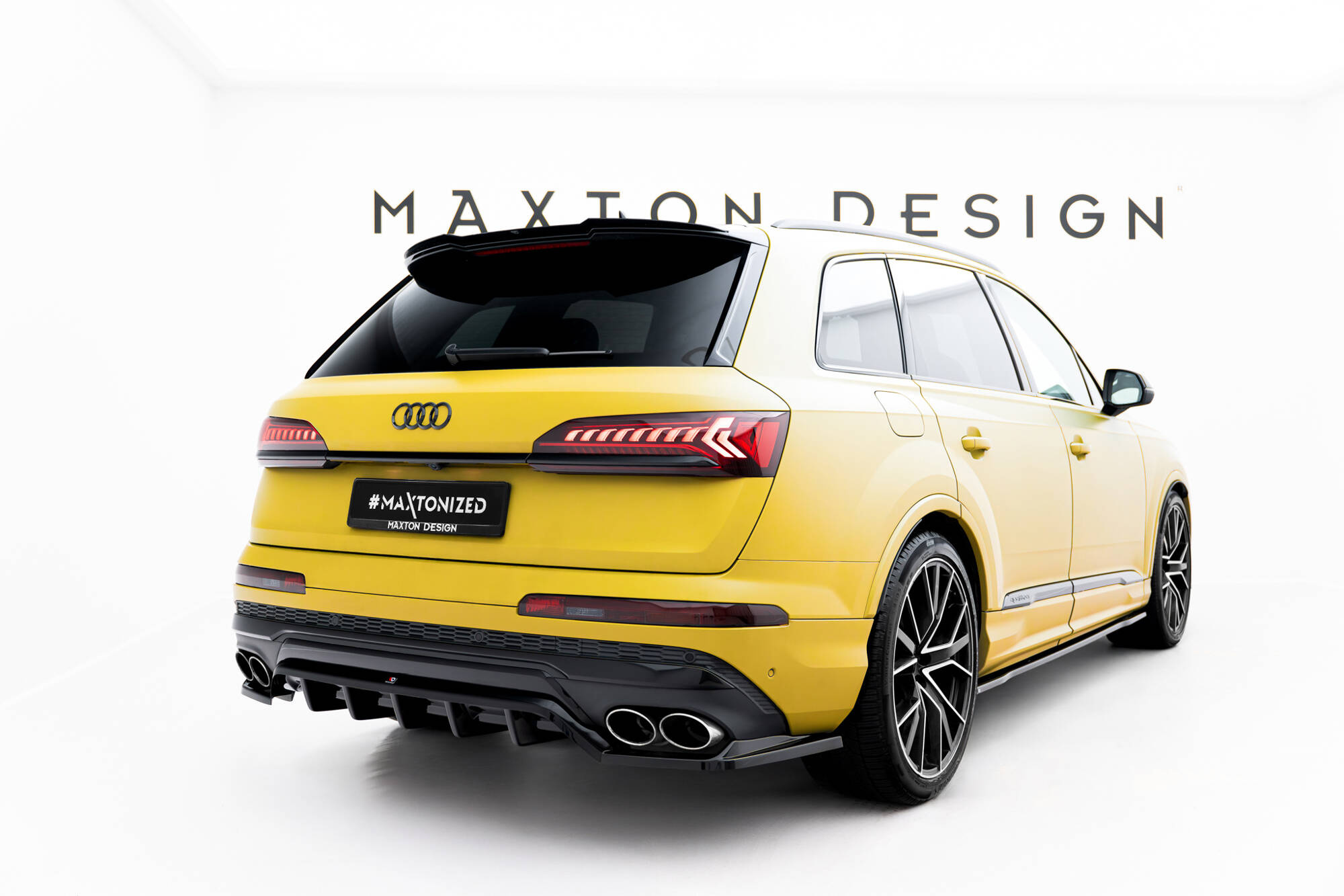 Baksplitter med diffuser Audi SQ7 II (4M) Facelift 2019 - 2023 | Glossy Black Edition – bilde 4