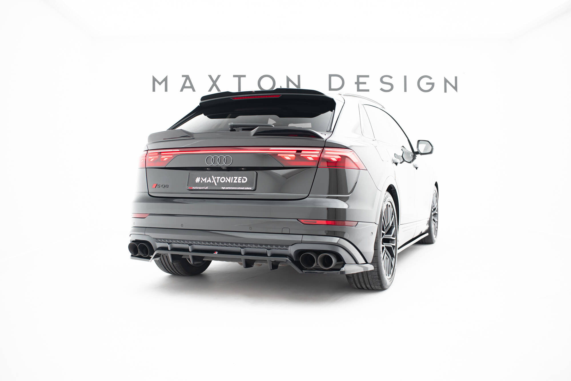 Baksplitter med diffuser Audi (SQ8/Q8) I Facelift 2023 - | Glossy Black Edition V2