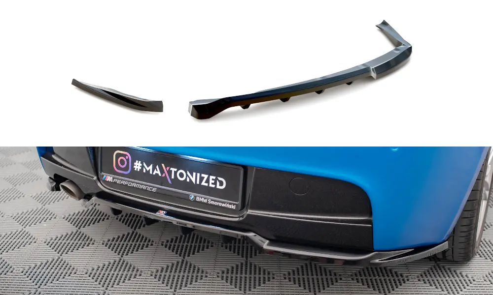 Baksplitter med diffuser BMW 1 (E87) M-Pakke facelift 2007 - 2011 | Glossy Black Edition – bilde 3