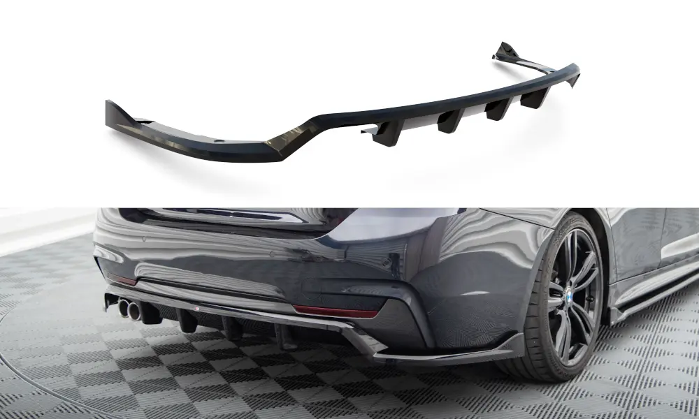 Baksplitter med diffuser BMW 4 Gran Coupe (F36) M-Pakke 2014 -2017 | Glossy Black Edition – bilde 2