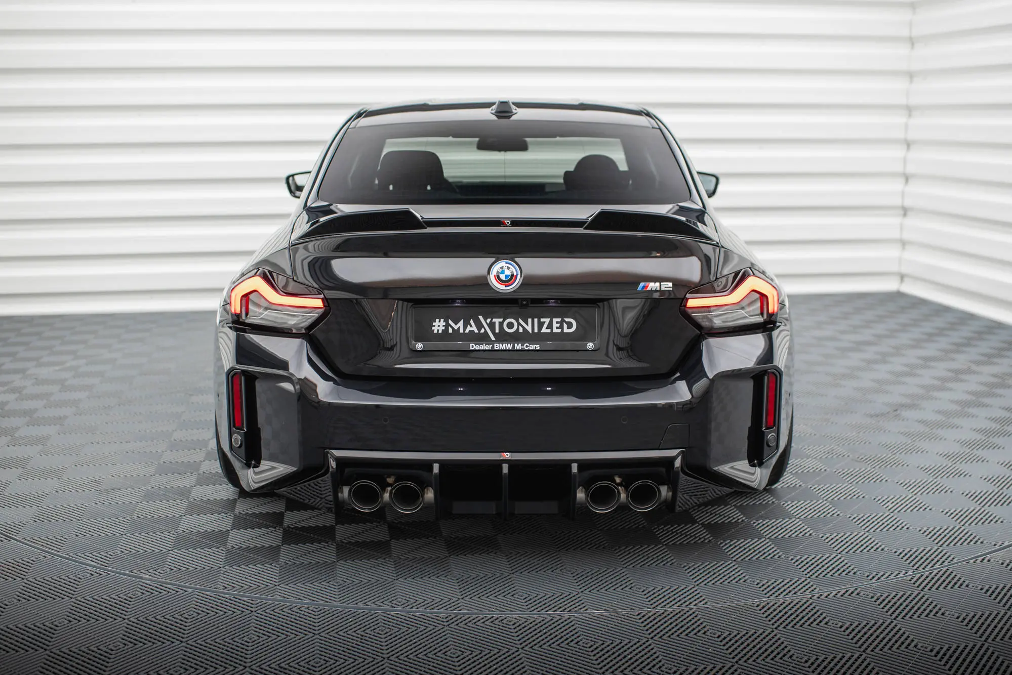 Baksplitter med diffuser BMW M2 (G87) 2023 -> | V.1 Glossy Black Edition – bilde 6