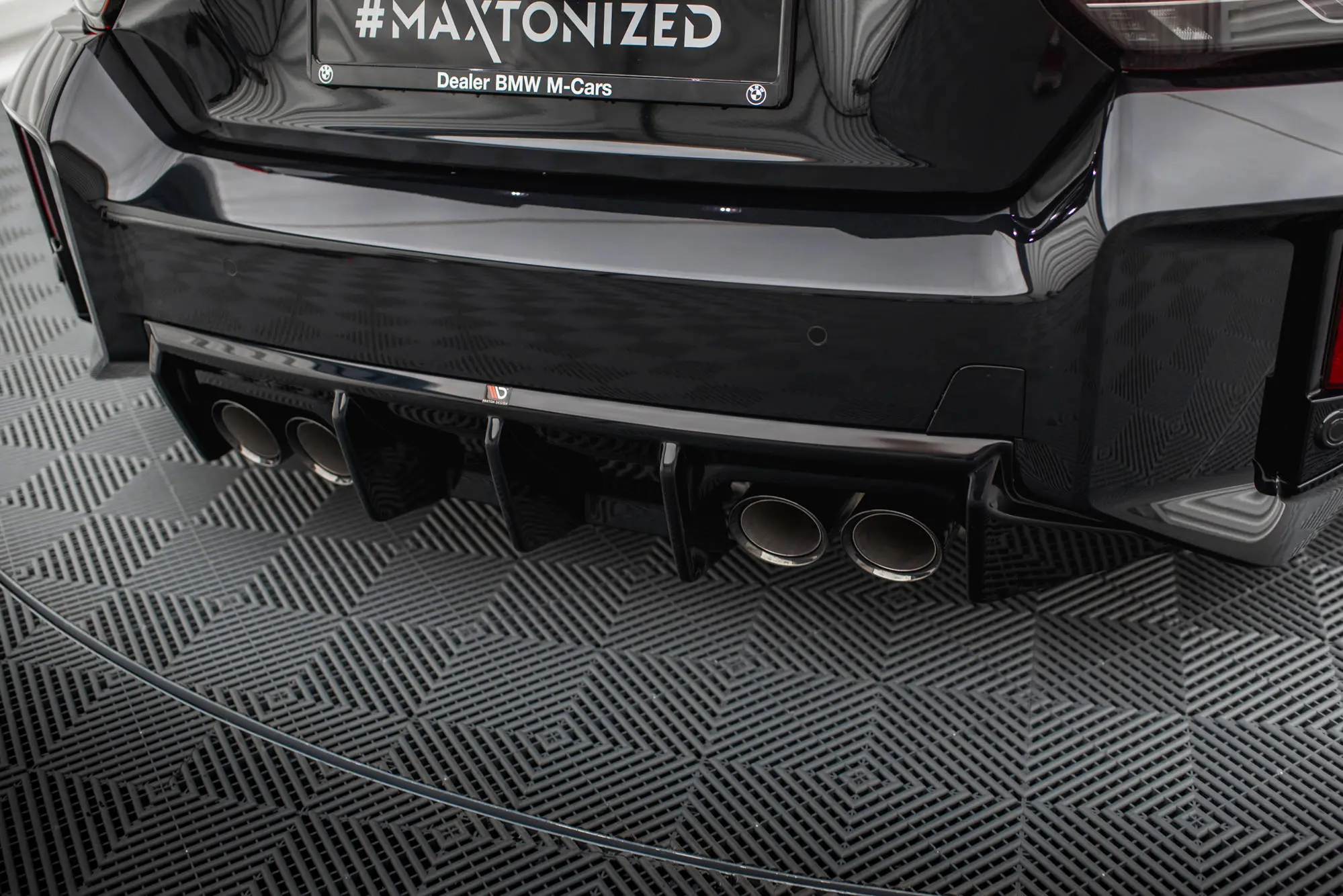Baksplitter med diffuser BMW M2 (G87) 2023 -> | V.1 Glossy Black Edition – bilde 7
