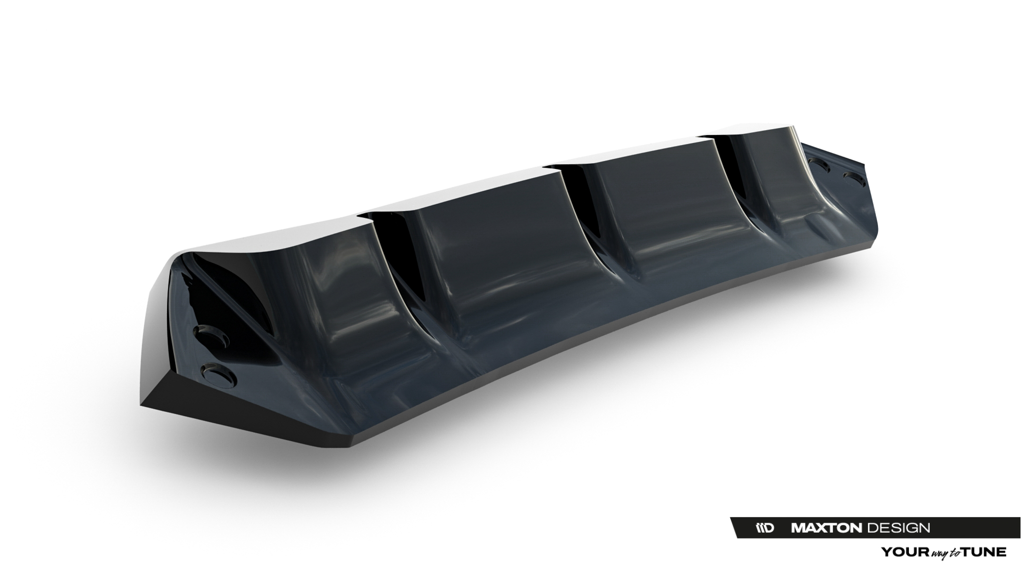 Baksplitter med diffuser BMW M5 (F90) 2017 - 2024  | Glossy Black Edition – bilde 4