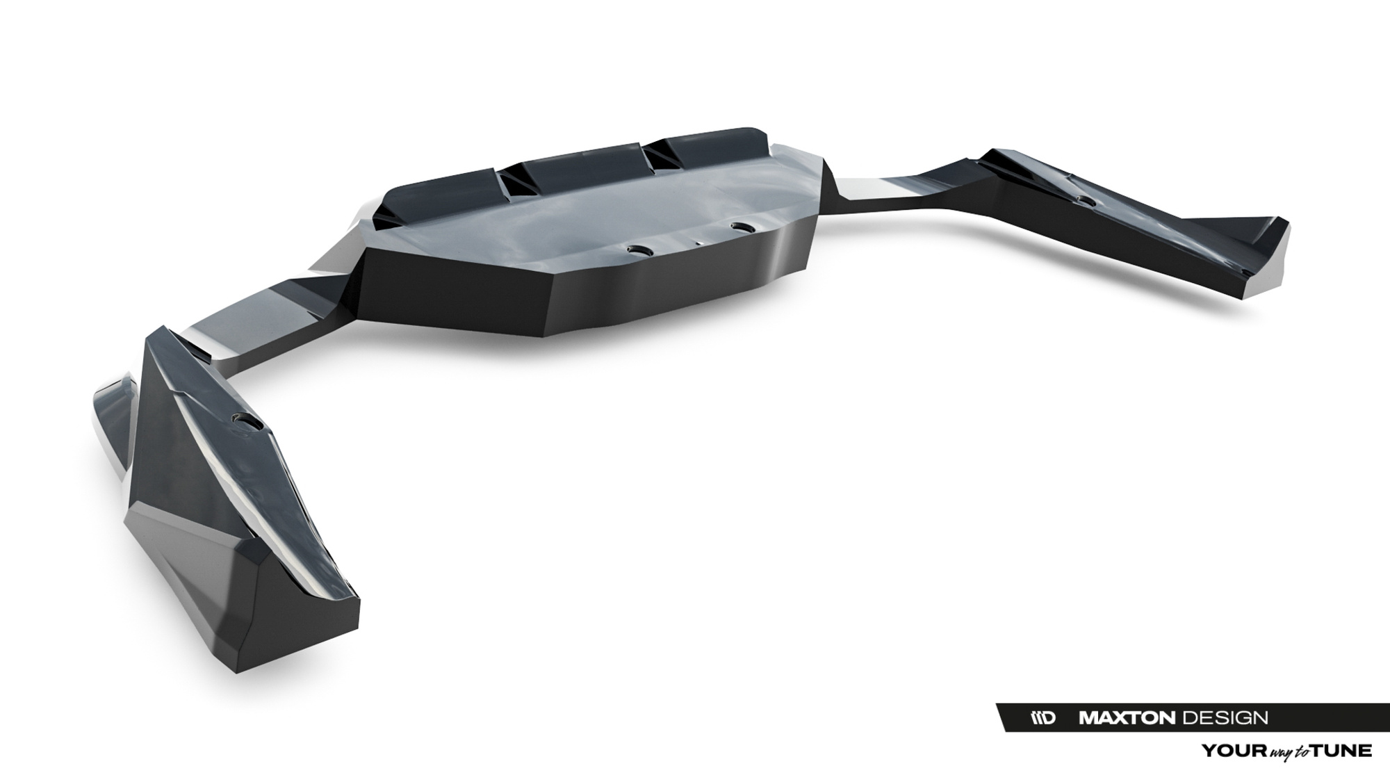 Baksplitter med diffuser BMW X2 M35i (U10) 2023 ->  | Glossy Black Edition – bilde 8