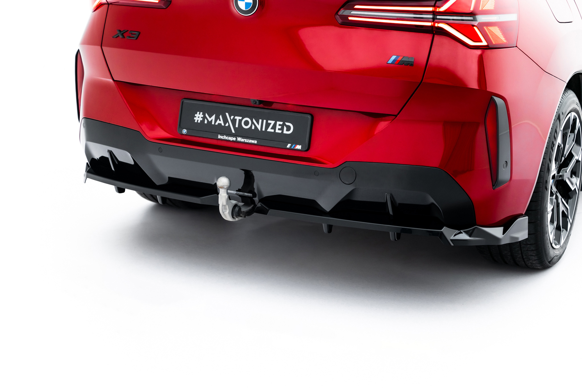 Baksplitter med diffuser BMW X3 M-Pack (G45) 2024 -> | Glossy Black Edition – bilde 4