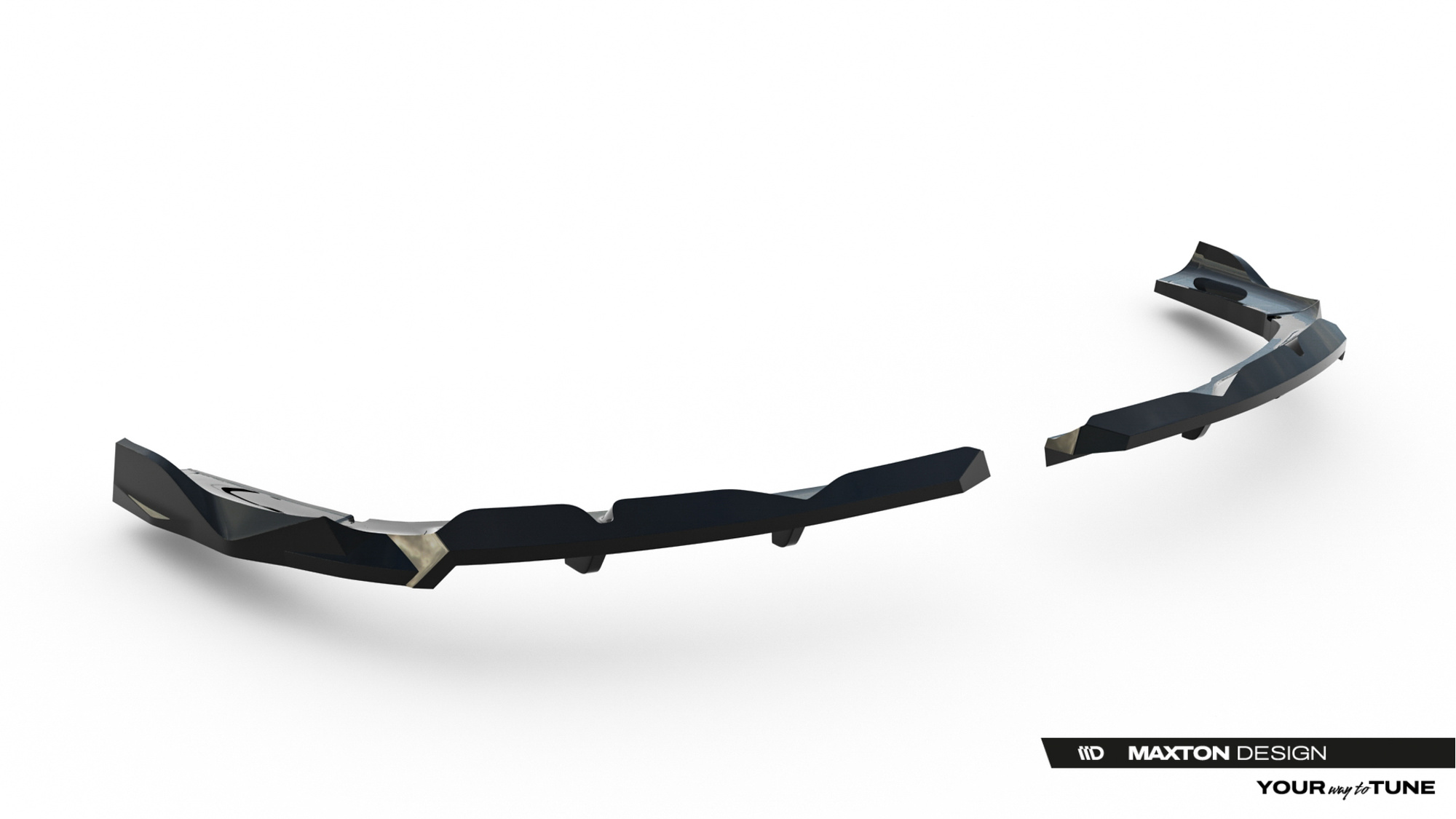 Baksplitter med diffuser BMW X3 M-Pack (G45) 2024 -> | Glossy Black Edition – bilde 6