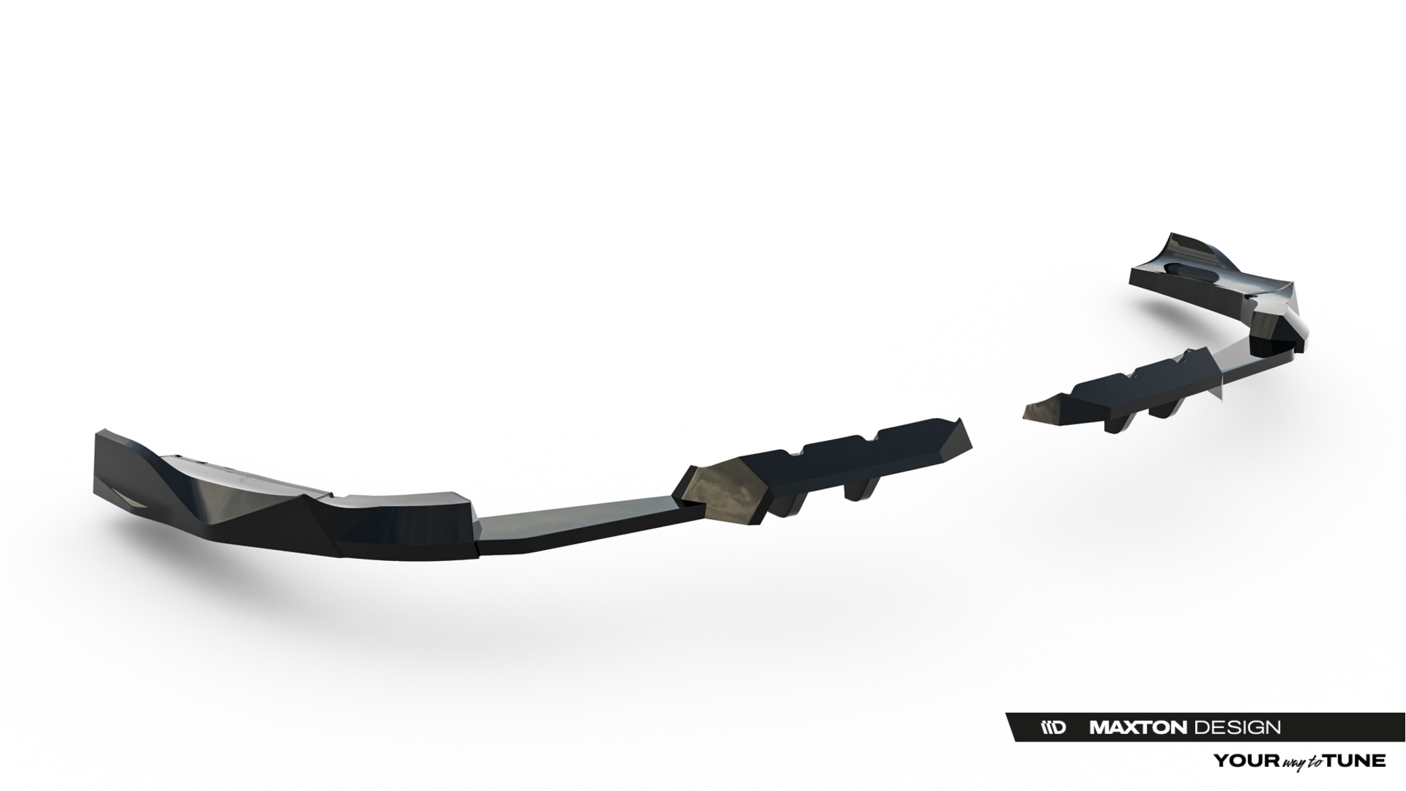 Baksplitter med diffuser BMW X3 M50 (G45) 2024 -> | Glossy Black Edition – bilde 4
