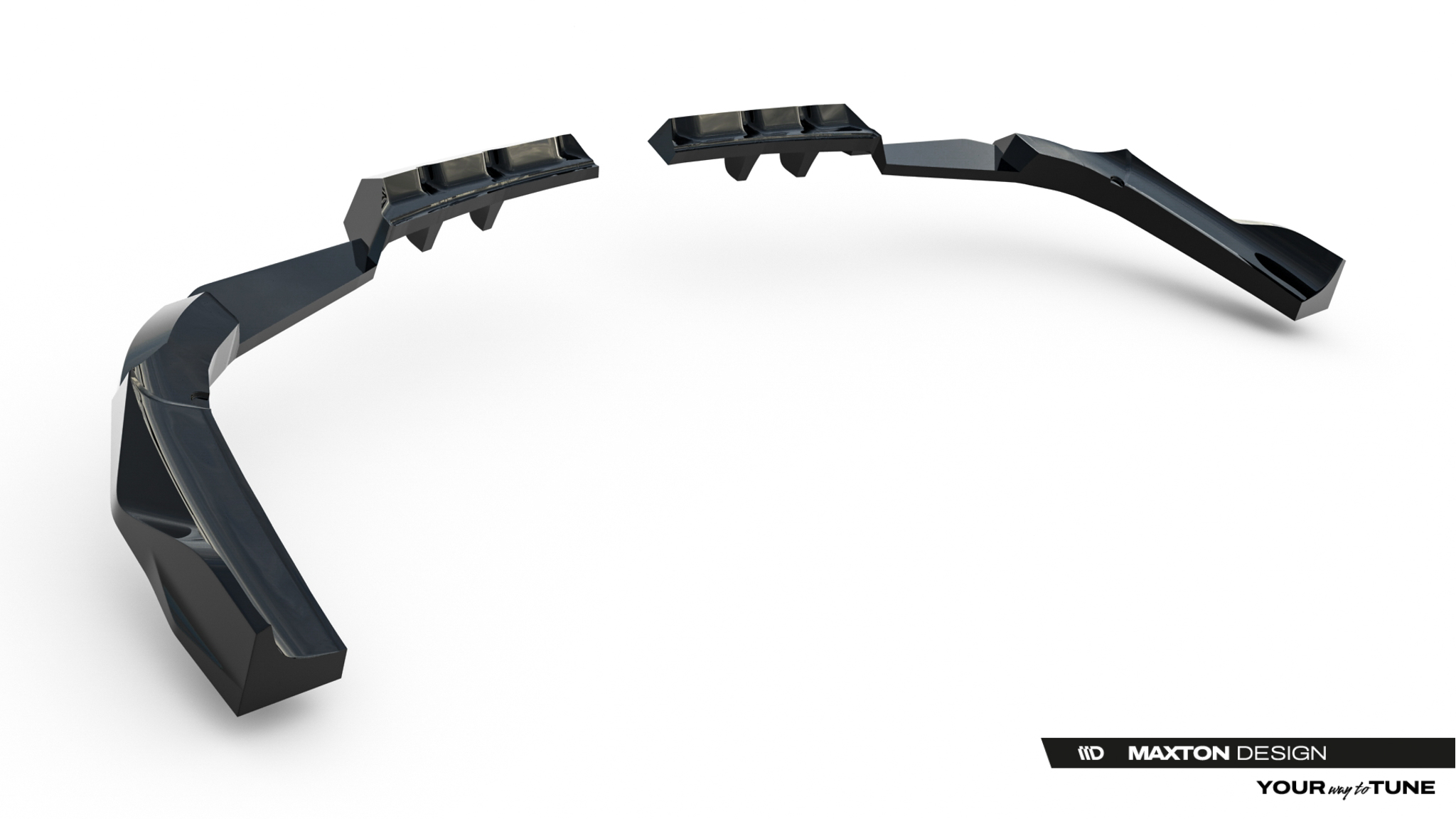 Baksplitter med diffuser BMW X3 M50 (G45) 2024 -> | Glossy Black Edition – bilde 5