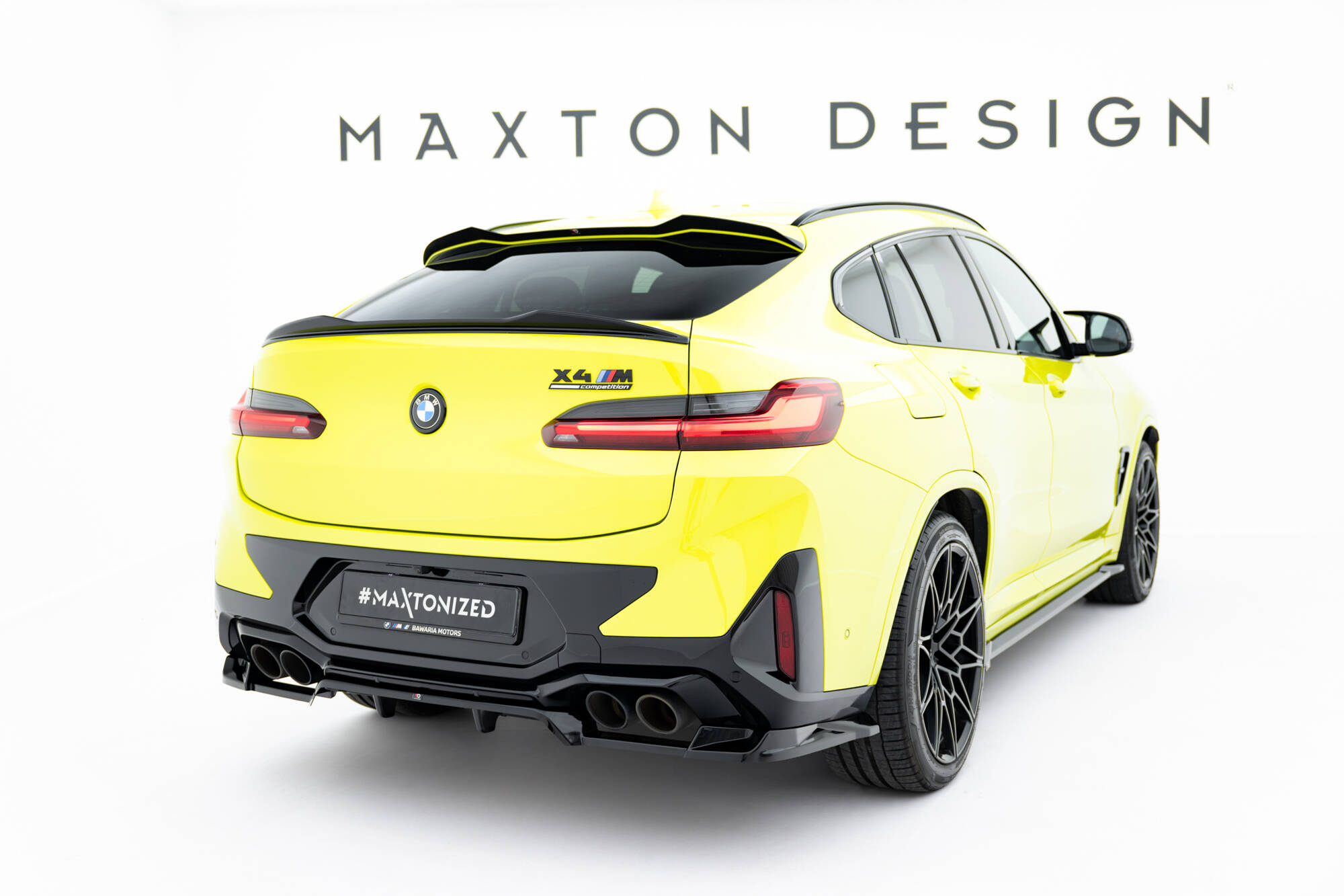 Baksplitter med diffuser BMW X4M (F98) Facelift 2021 ->  | Glossy Black Edition