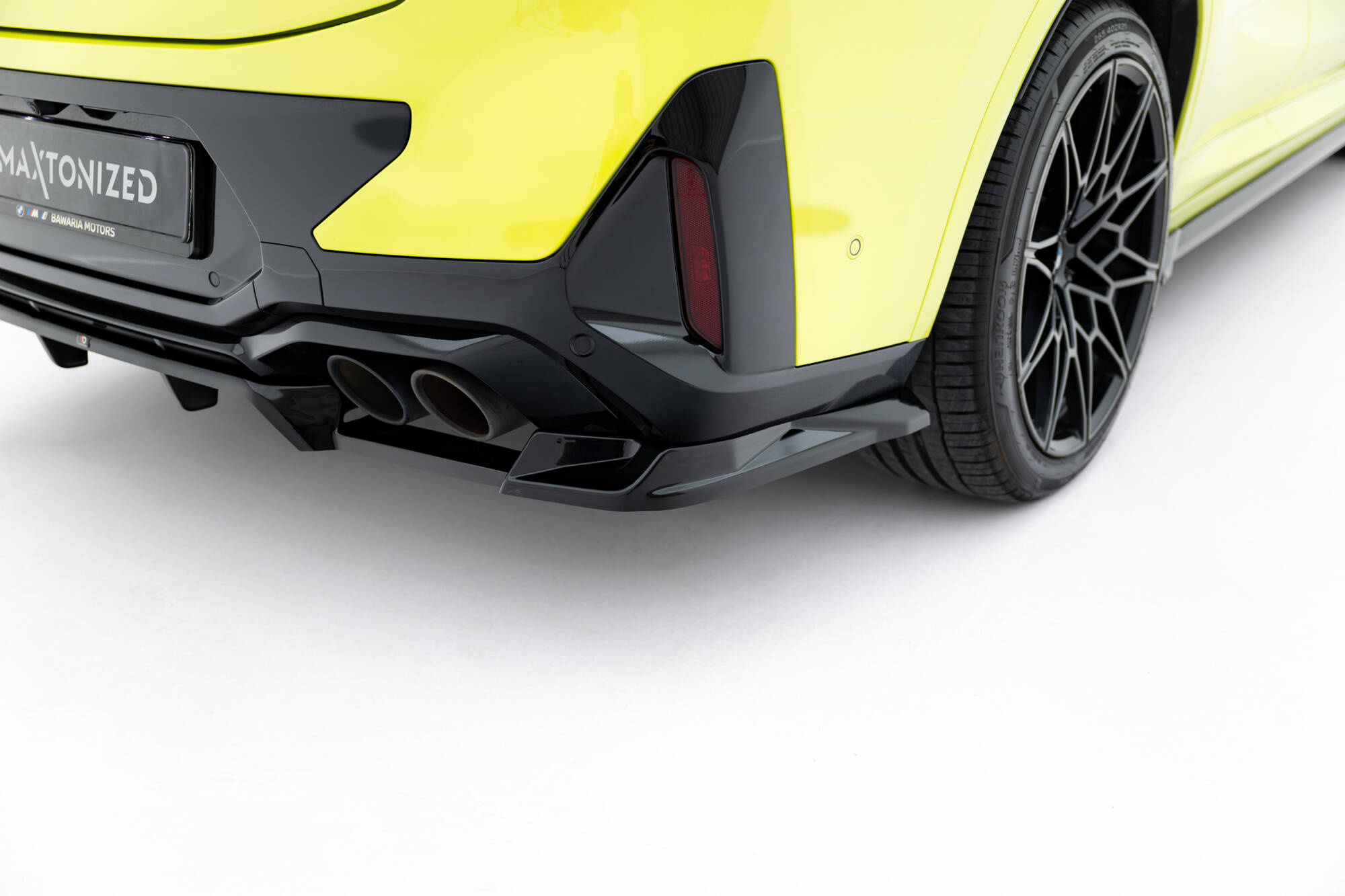 Baksplitter med diffuser BMW X4M (F98) Facelift 2021 ->  | Glossy Black Edition – bilde 3