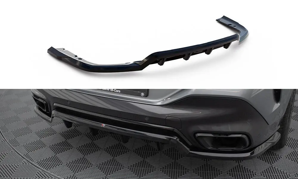 Baksplitter med diffuser BMW X6 (G06) M-Pakke Facelift 2023 - > | V.1 Glossy Black Edition – bilde 3