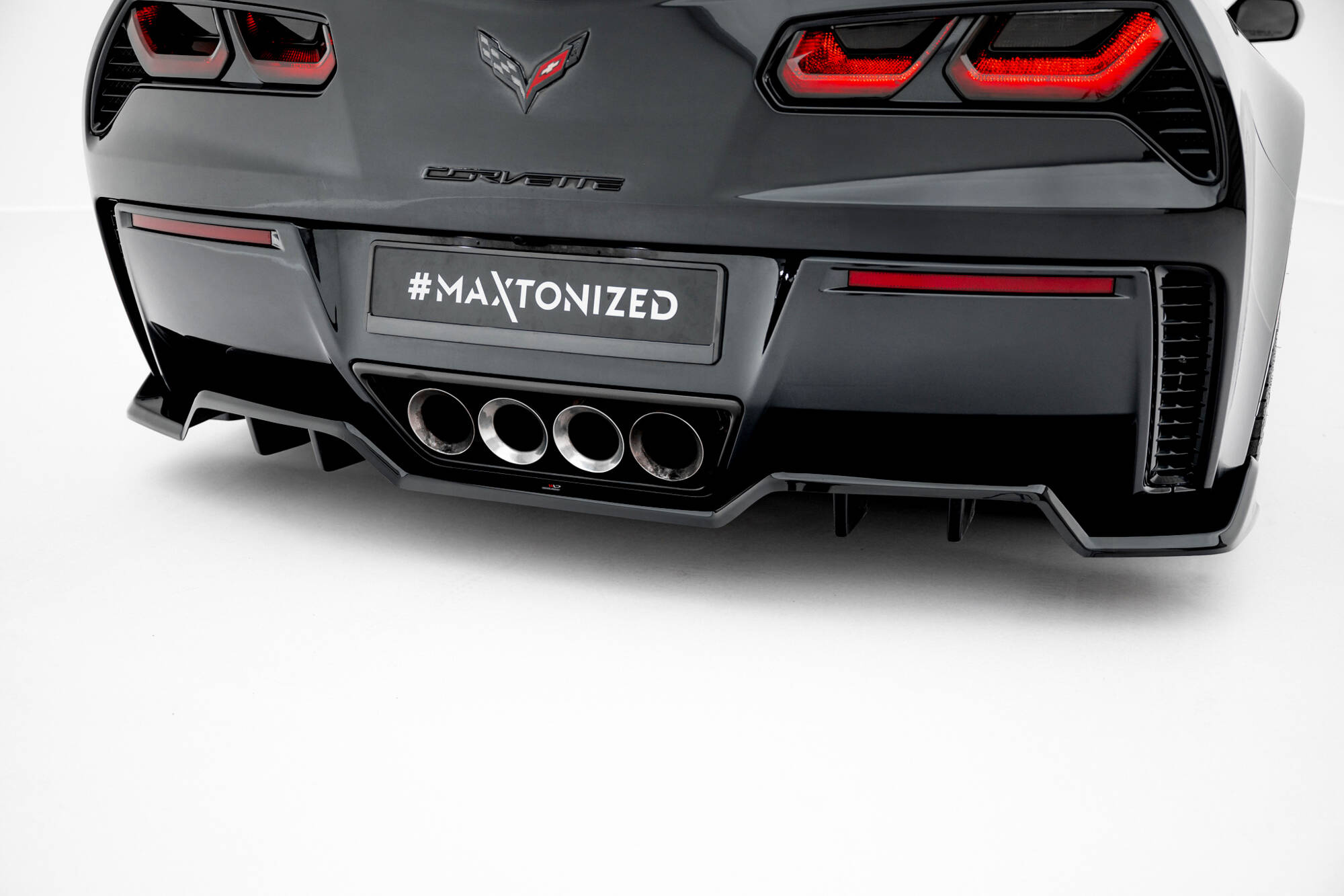 Baksplitter med diffuser Chevrolet Corvette Z06 (C7) 2013 - 2019   | Glossy Black Edition