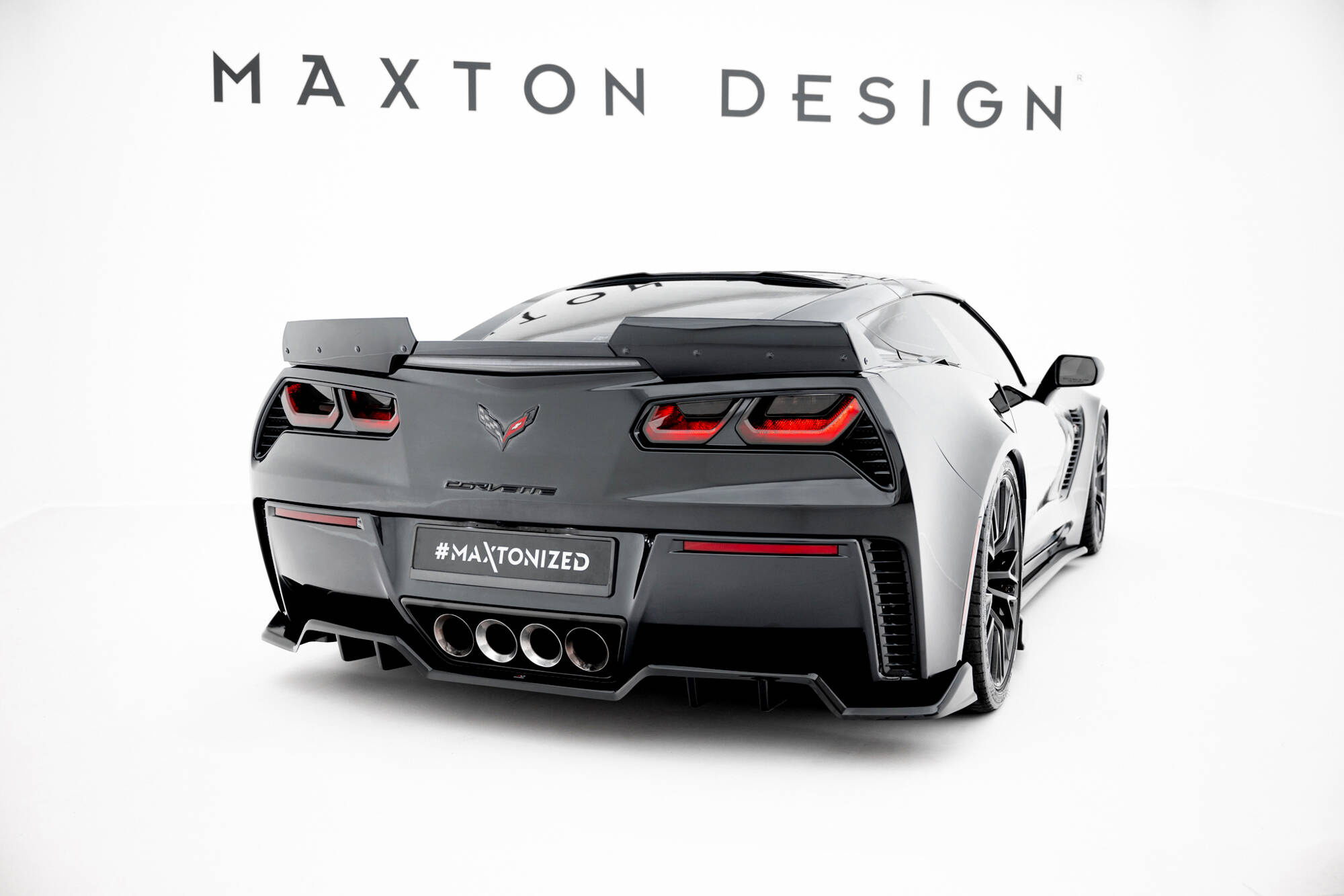 Baksplitter med diffuser Chevrolet Corvette Z06 (C7) 2013 - 2019   | Glossy Black Edition – bilde 4